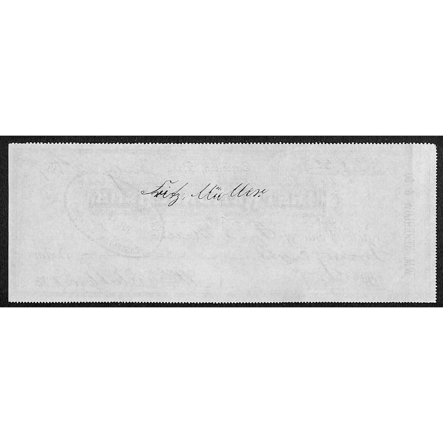 Casselton, Dakota (Territory) First National $28 Bank Check Strehlow & Co 1887