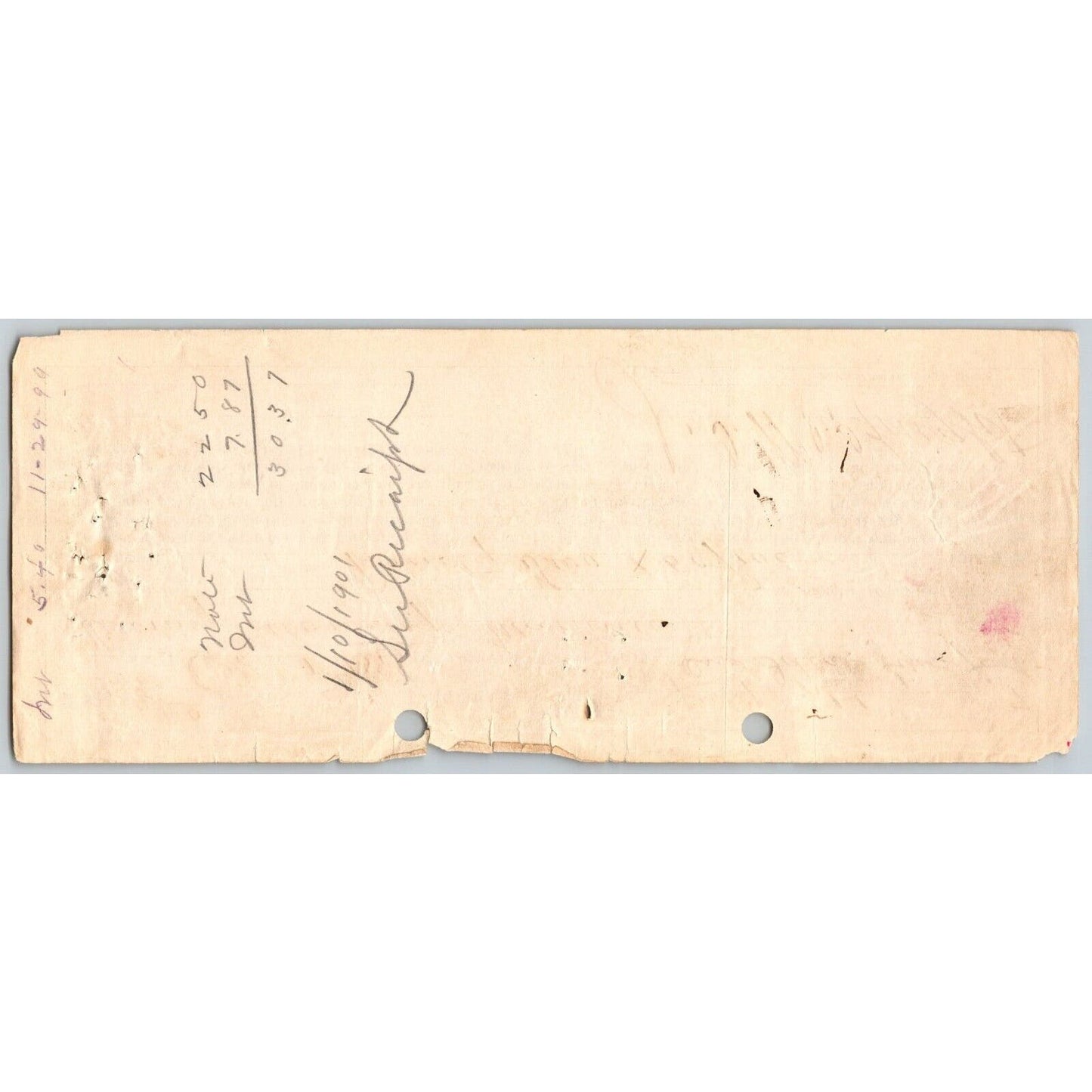 Pryor Creek, OK 1897 Indian Territory $22 Promissory Note - Scarce