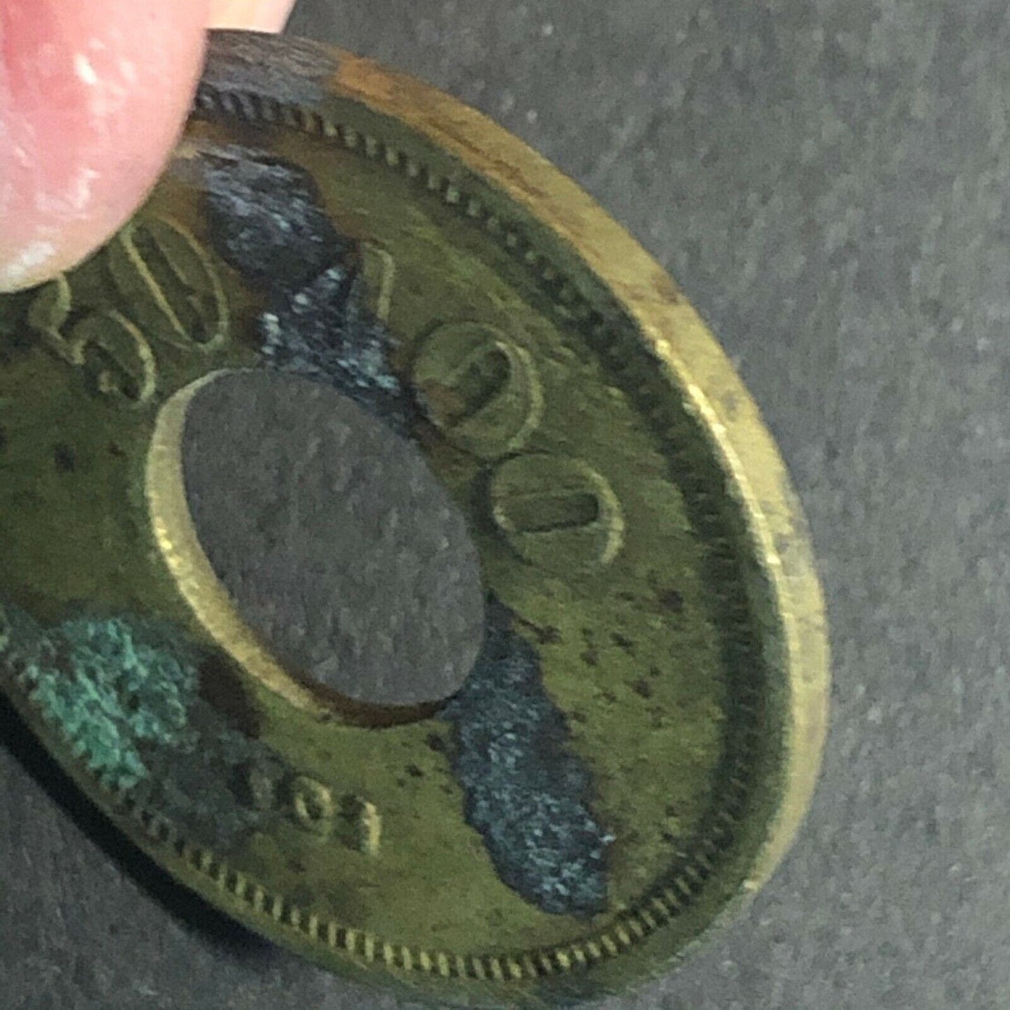 24mm "Good for 25c In Trade" Brass Token - Bowtie / Donut - Fauver Coll.