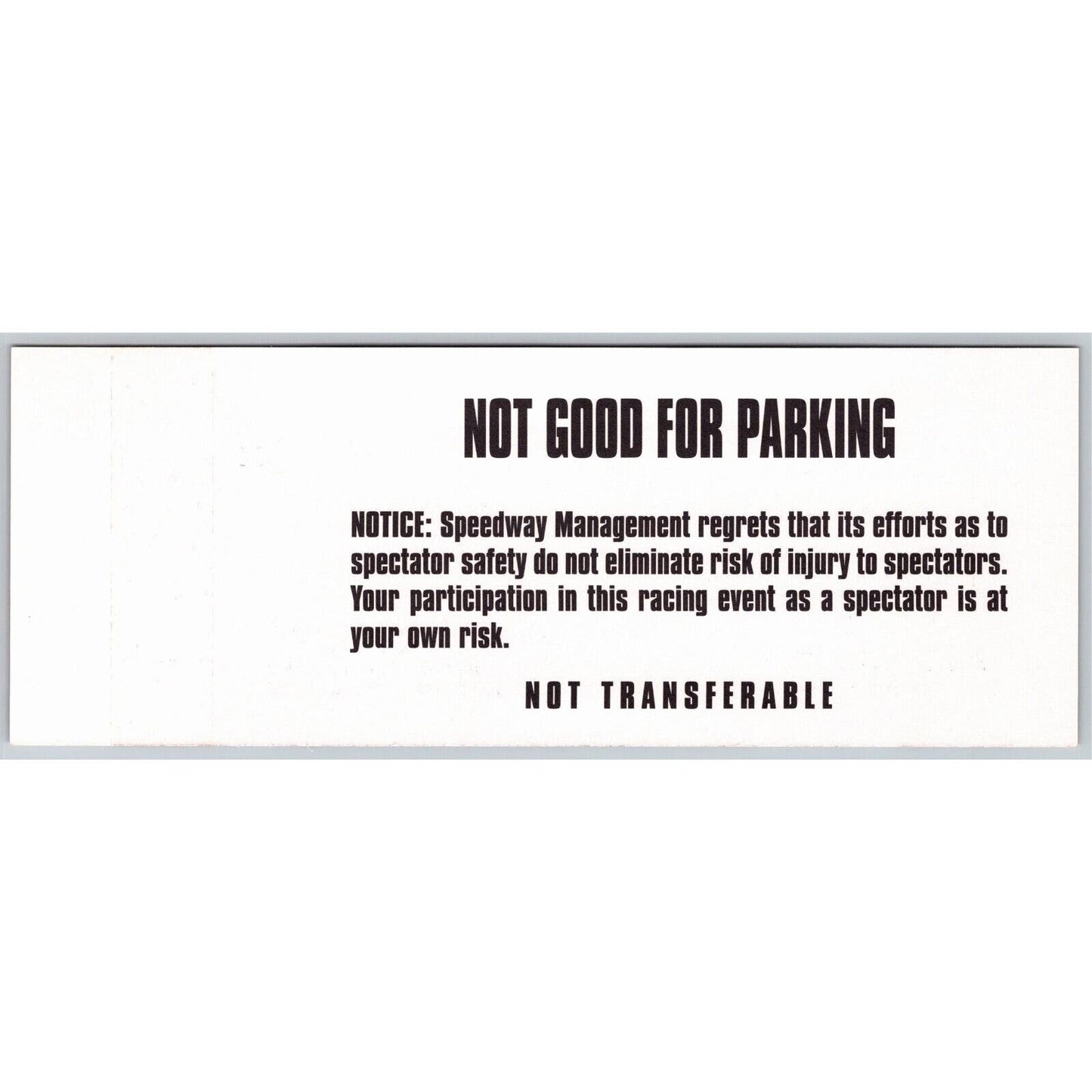 2001 Indy 500 Qualification Day Gasoline Alley Unused Ticket Indianapolis #74