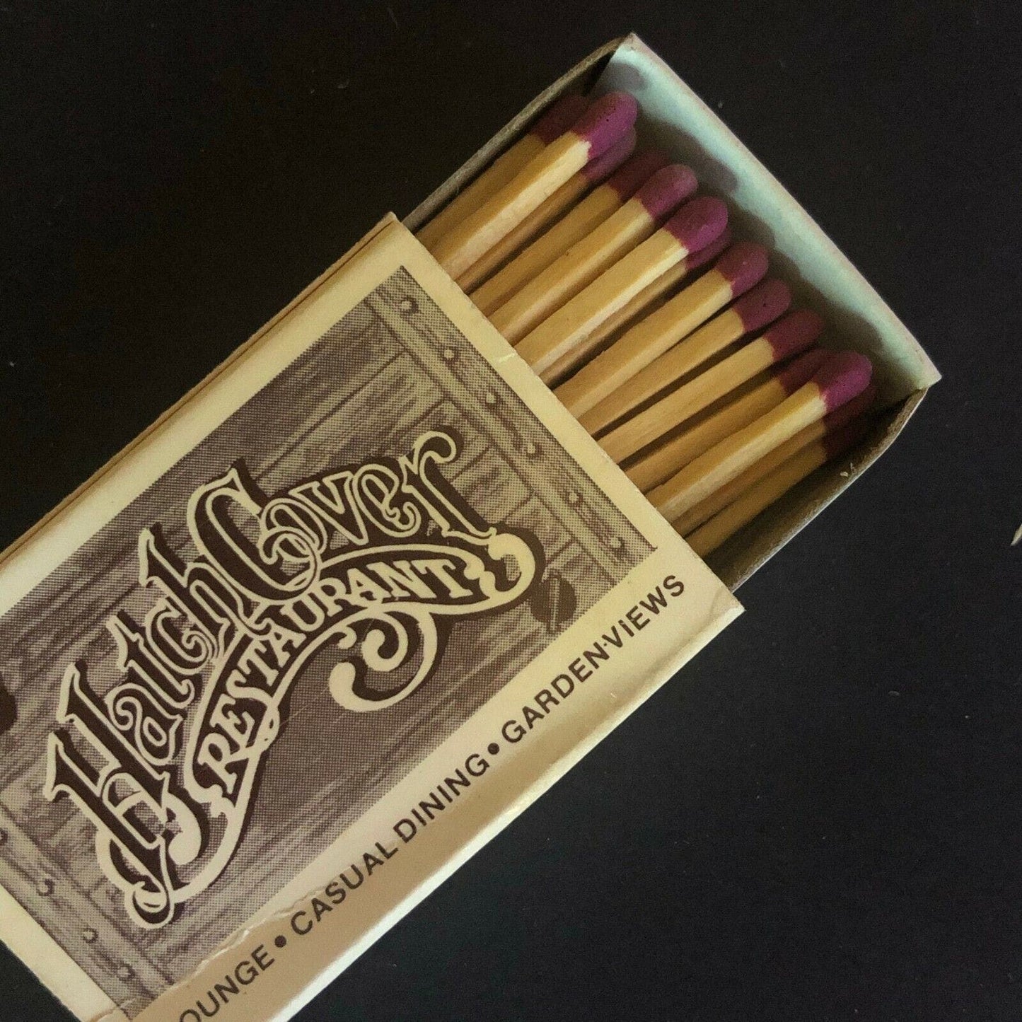 c1970's-80's Wooden Matchbox Matchbook "Hatch Cover Restaurant" Ft. Myers, FLA
