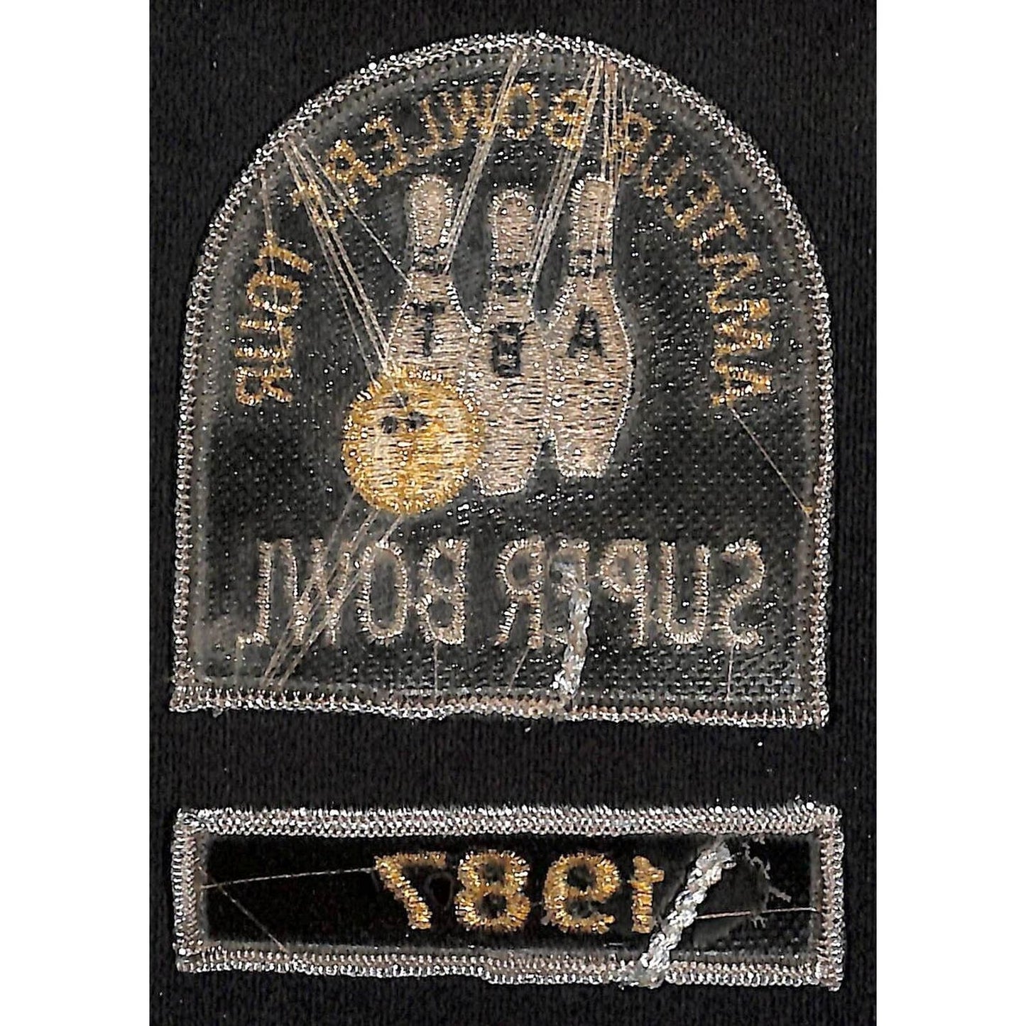 1987 Amateur Bowlers Tour Super Bowl 2-Piece Embroidered Bowling Patch