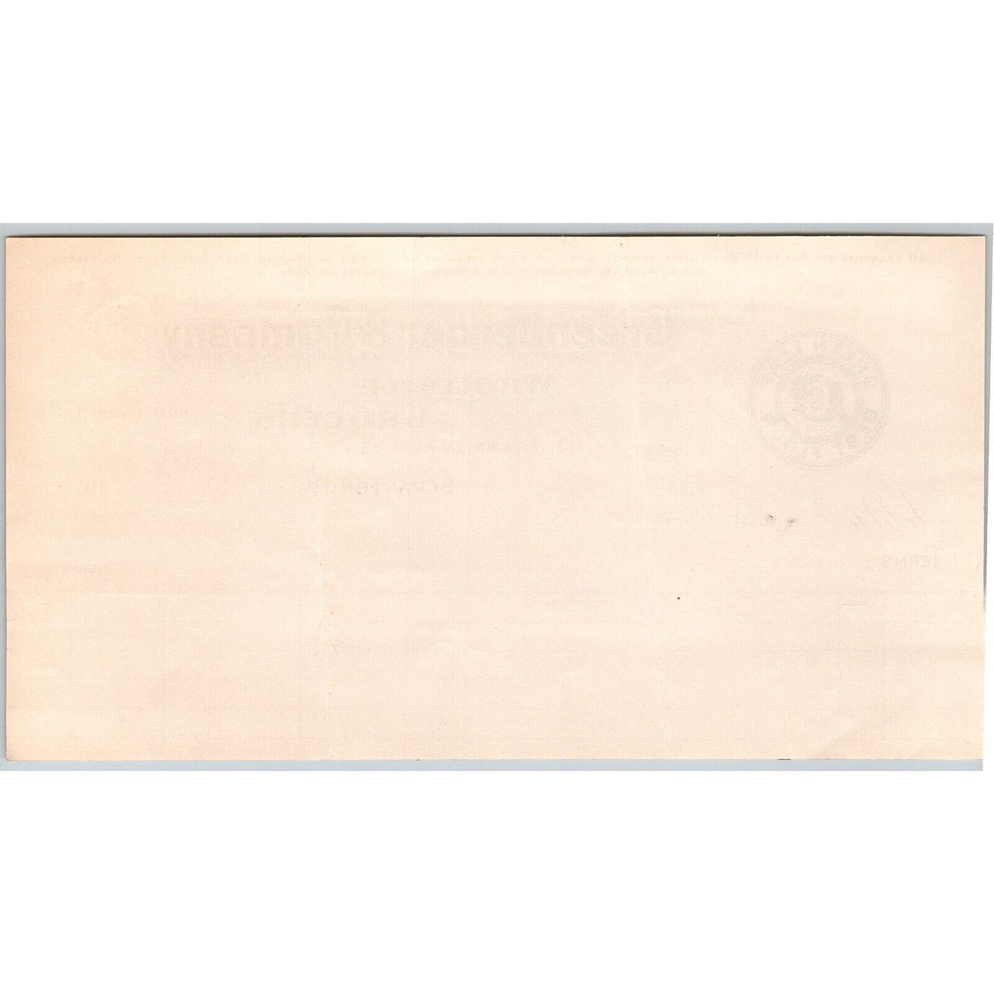 Scranton PA Greenberger & Co. Grocers 1918 "C.B. Engel" Billhead Yellow Peas