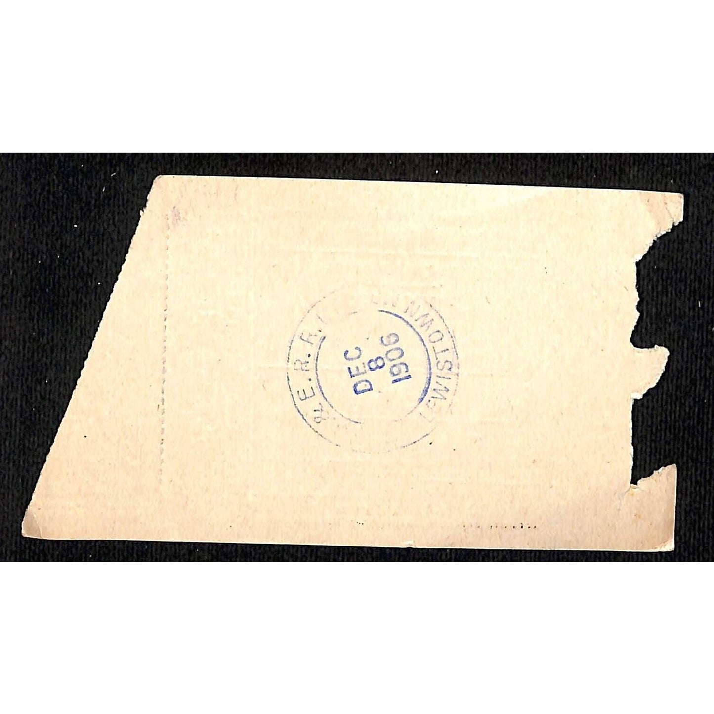 1906 Quincy, Omaha & Kansas City Railroad Co. Ticket Stub Durham "Clergy"