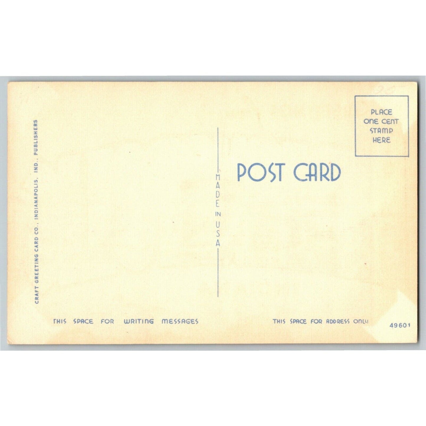 Indy 500 Linen Postcard 1950 "Greetings From Indianapolis" Unposted VGC