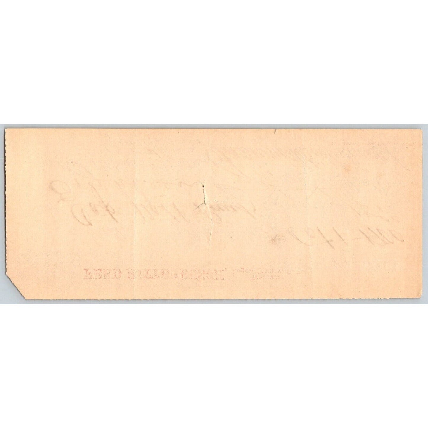Guthrie, Oklahoma 1900 Territorial County Treasurer Bank Check - Red Ink Scarce
