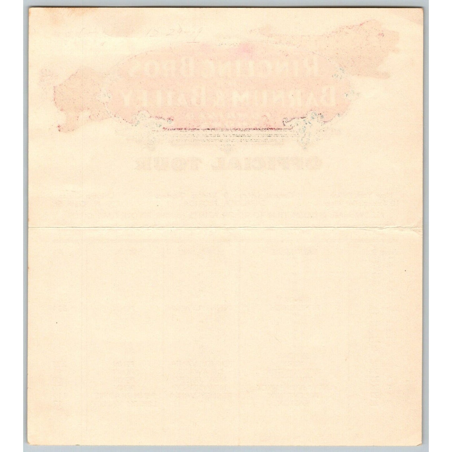 1947 Ringling Bros Barnum Bailey Circus Route Card Baltimore Pittsburgh York