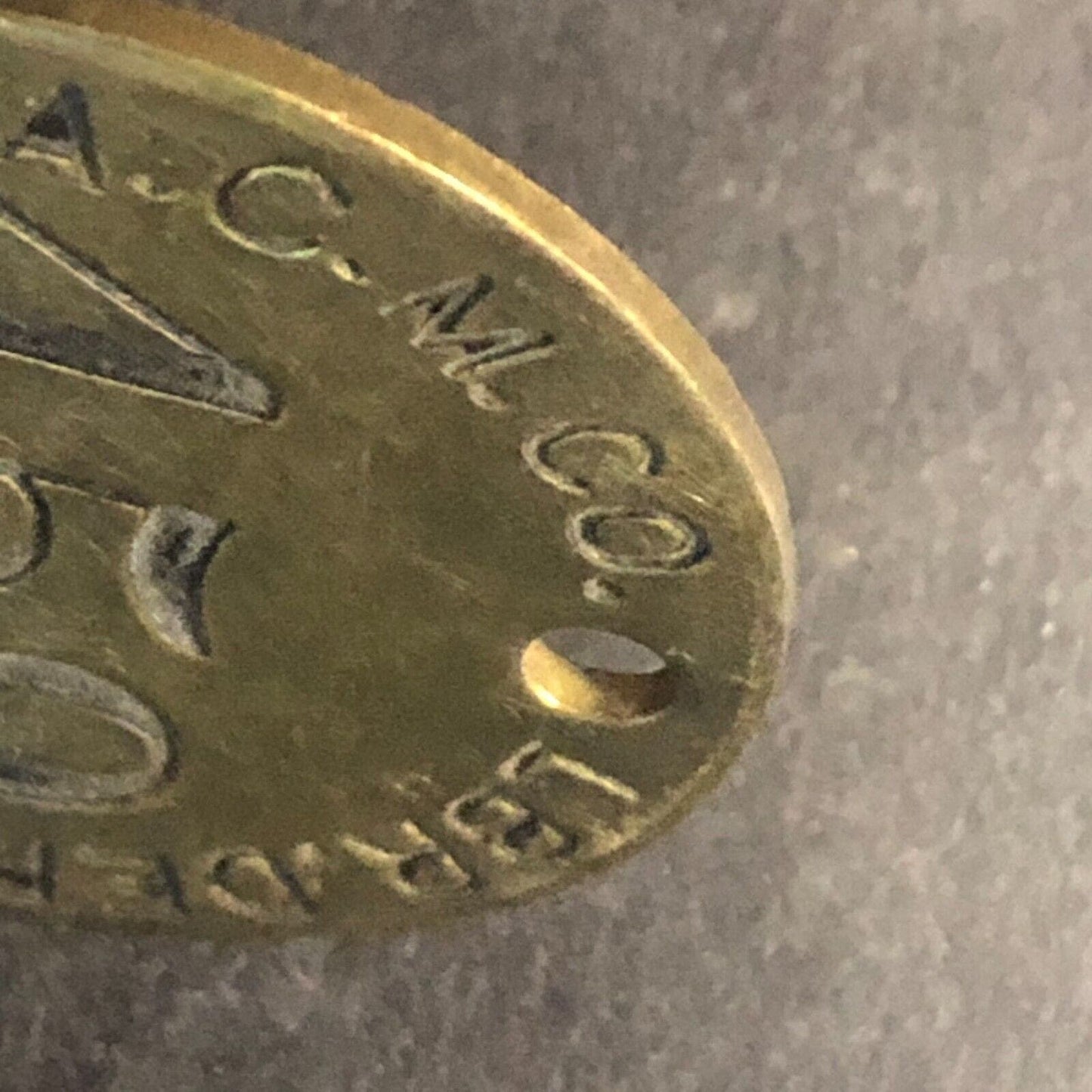 Anaconda Copper Mining Co. Bonner, MONT MT Brass Tool Check Tag #459 Scarce