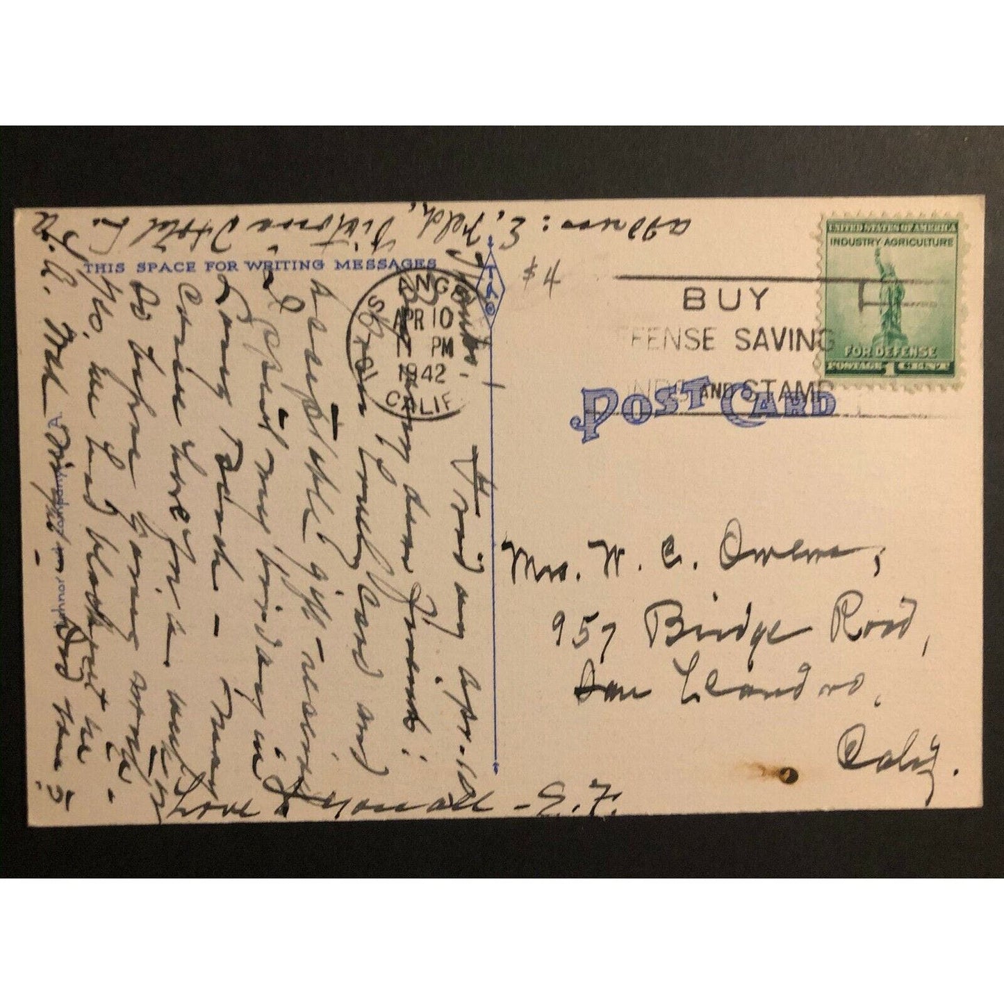 Vintage Linen Postcard - Surf Bathing Long Beach, California