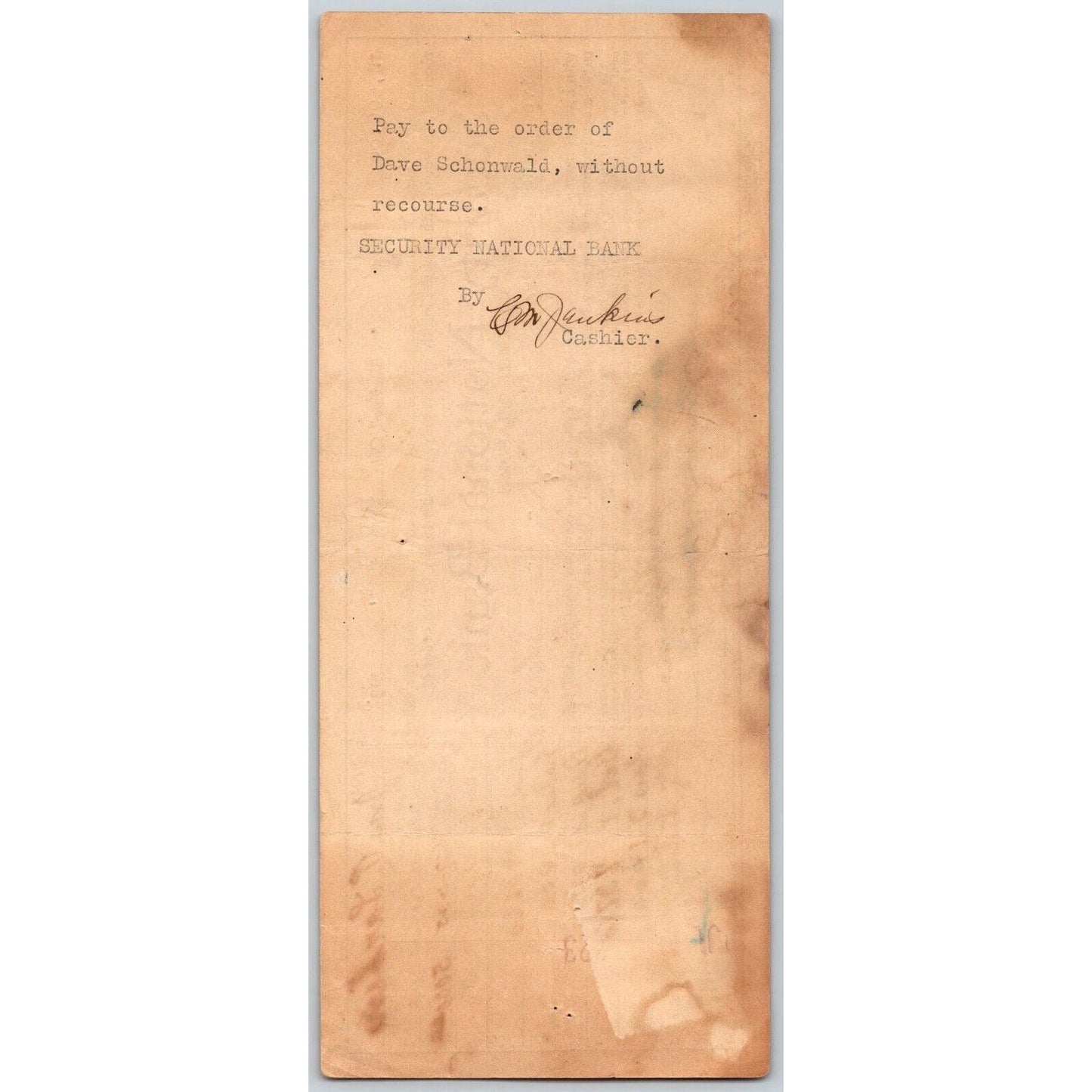 Blackwell, OK 1923 $5,000 10% 2 Yr. Promissory Note (J.P. Larkin Hotel?) Scarce