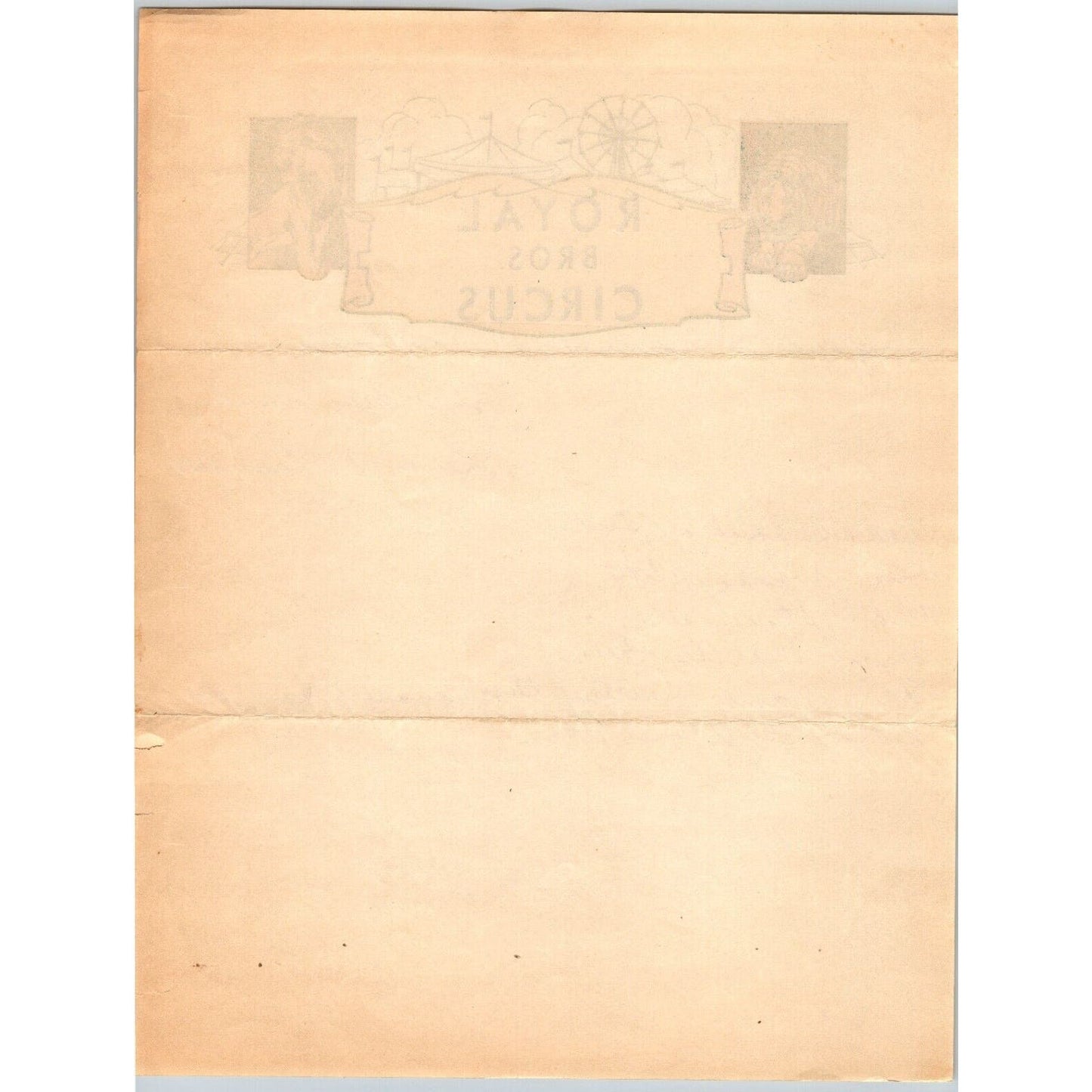 Royal Bros. Circus Letterhead c1937 Signed "Leroy C. Crandell" Scarce