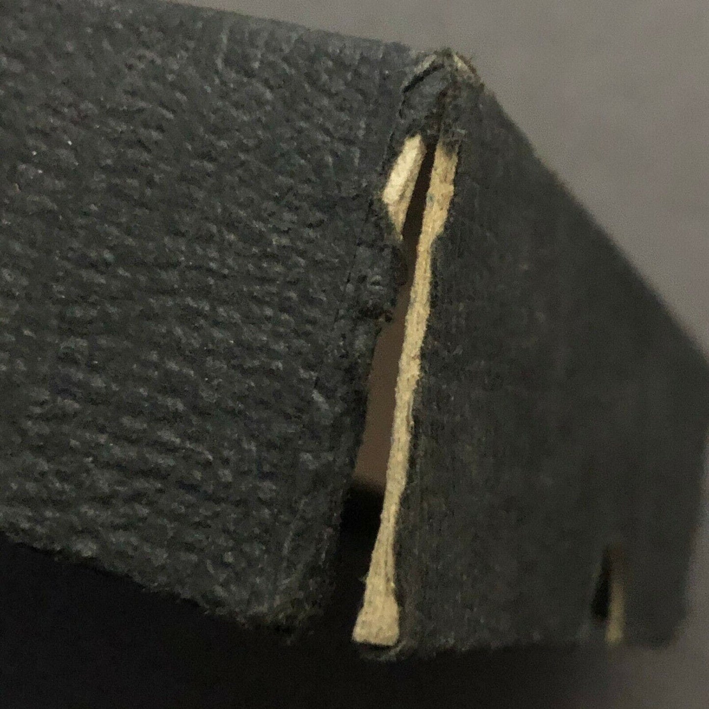 Black Diamond Vintage Banjo String Empty Box Texture + Gilt Text Faux Alligator?