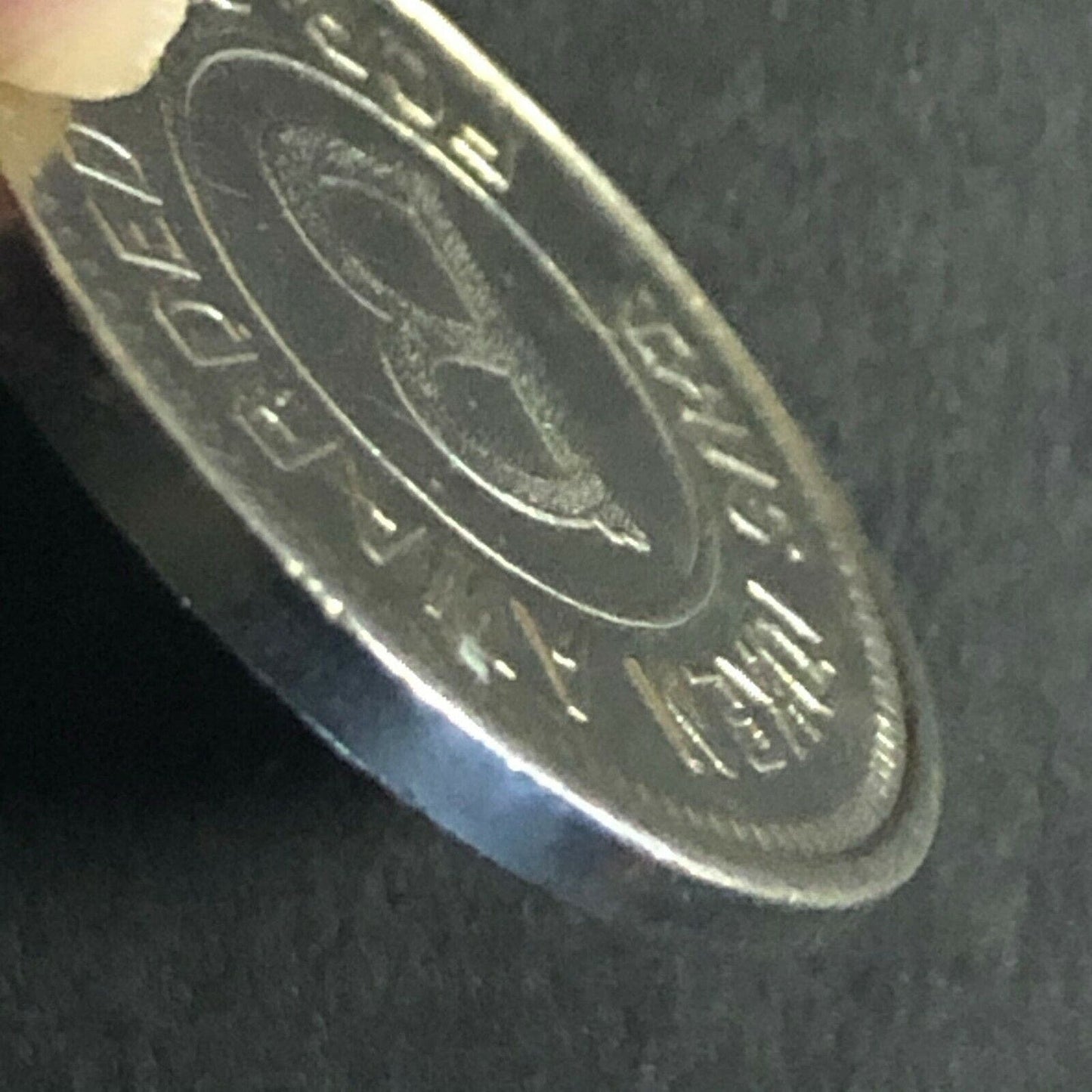 22.2mm "B" "This Token Awarded For Skill" Token Silver Color - Fauver Coll.