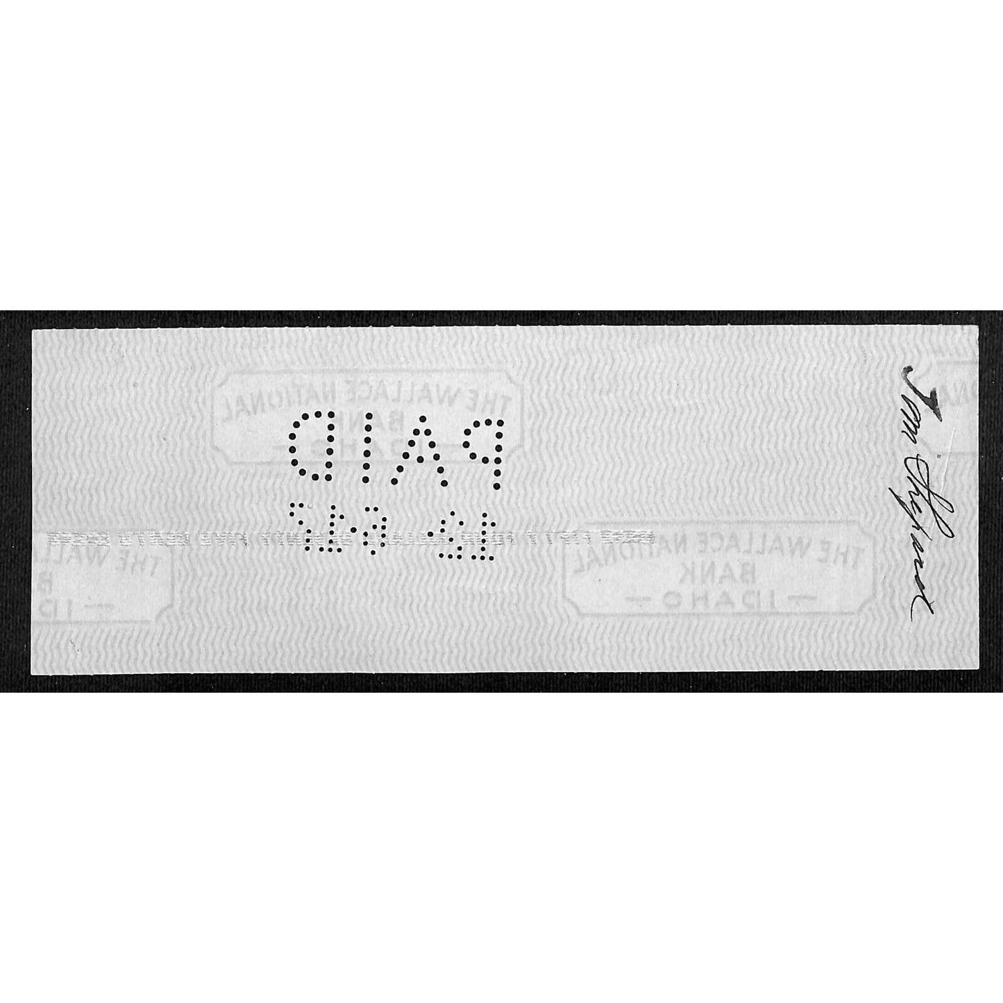 1917 Wallace, Idaho Amazon-Manhattan Mining Co. $54 Bank Check w/ Vignette