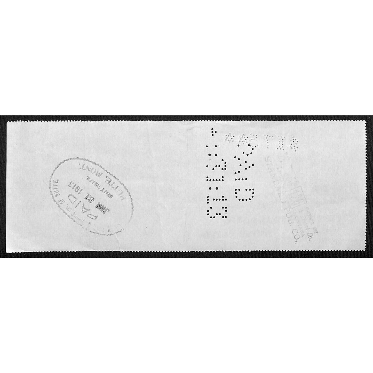 Butte Montana 1913 Leys Jeweler Bank Check w/ Building Vignette