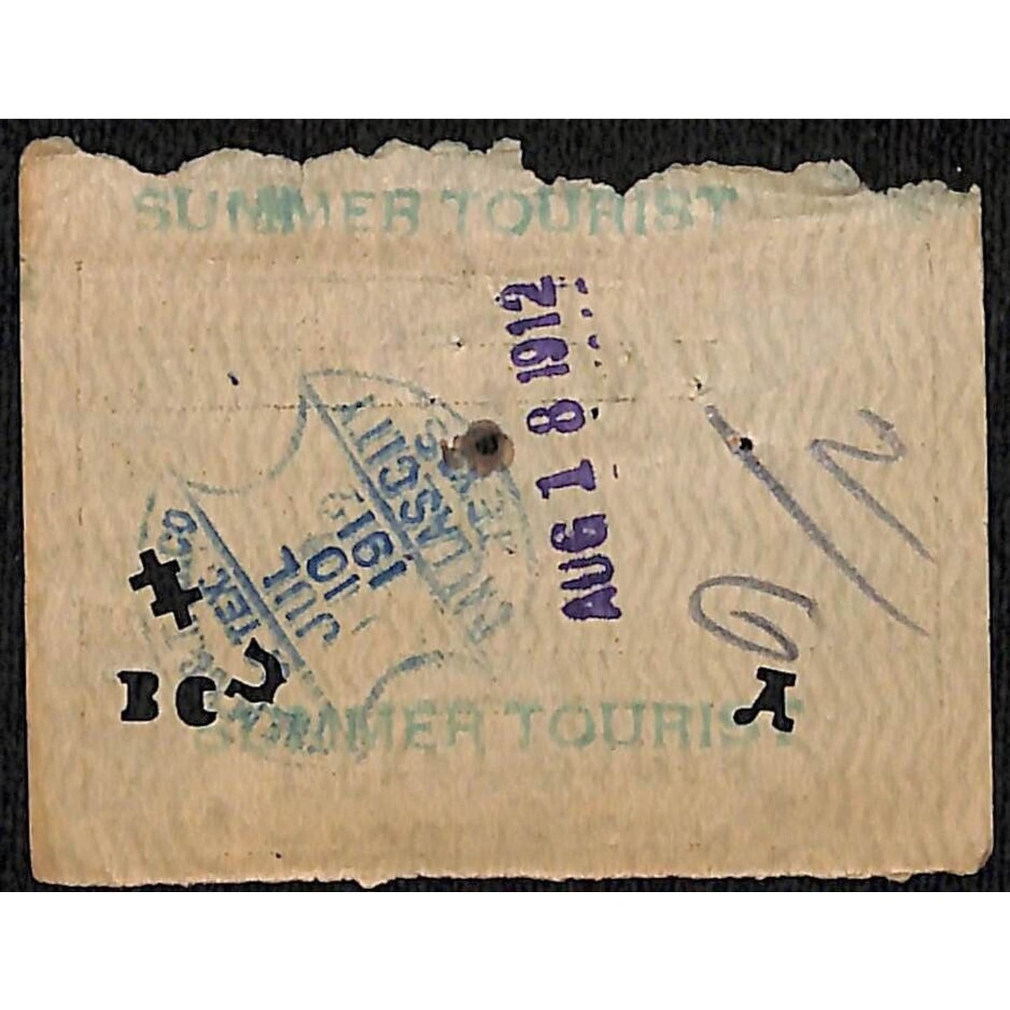 1912 Missouri, Kansas & Texas Railway Co of Texas Ticket Minneapolis #5647