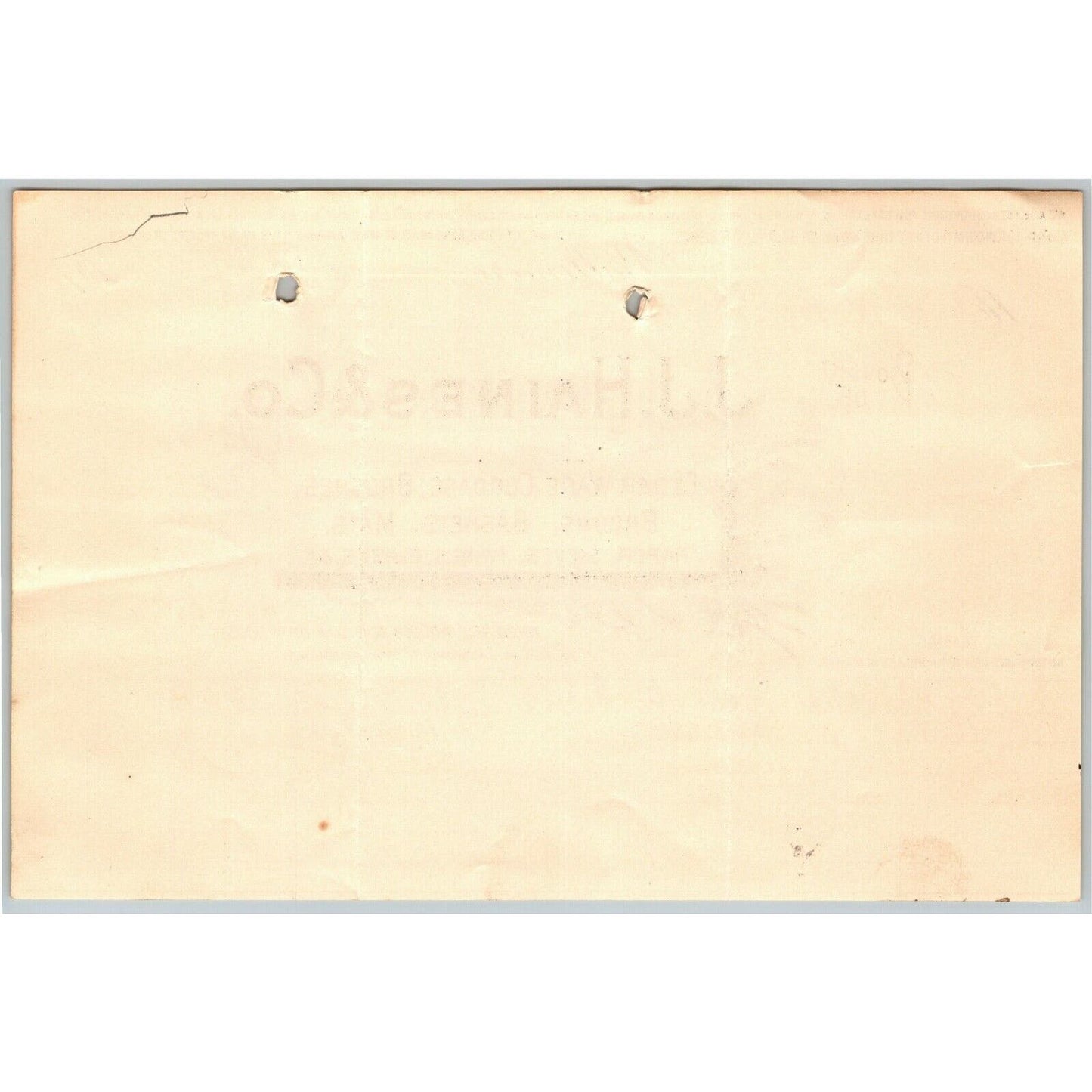 1896 Letterhead Billhead J.J. Haines Twines Flasks Baltimore Ephraim Baker*