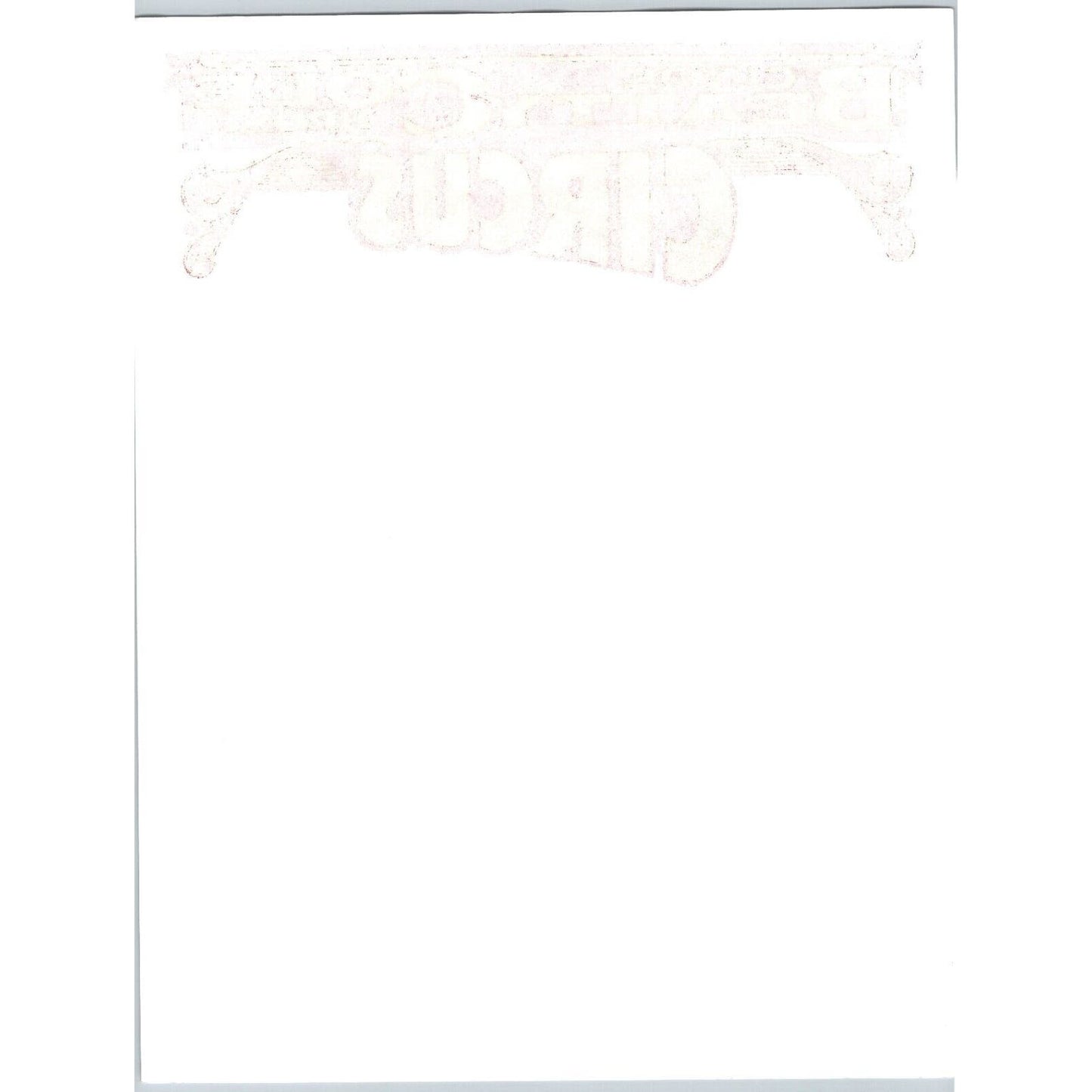 Clyde Beatty Cole Circus Letterhead c1940's? Gilt / Gold Text Scarce