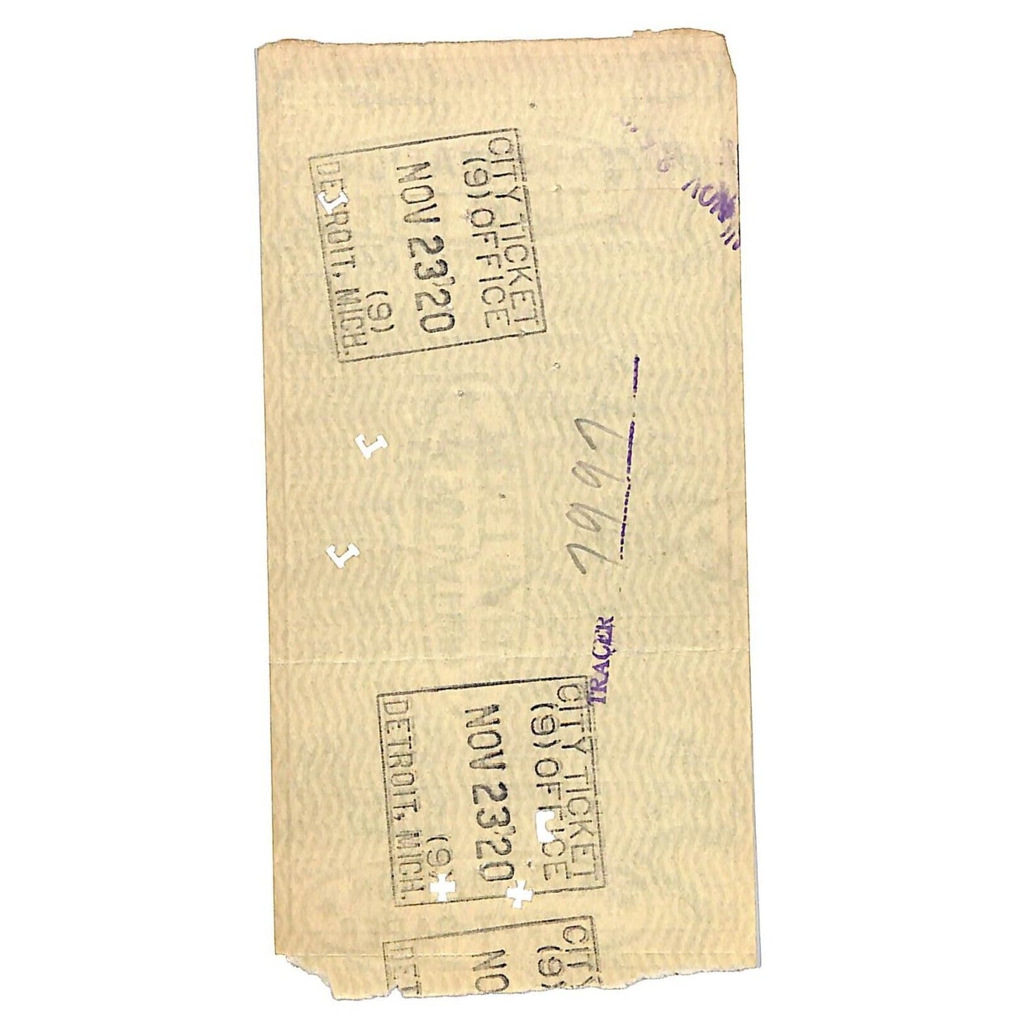 1920 Michigan Central Railroad Ticket Chicago to Rochester, MINN #4207