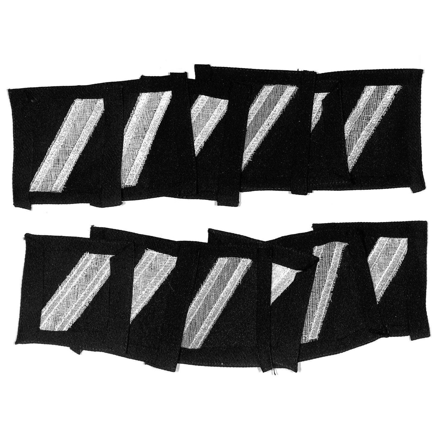 12 Vintage Navy Seaman Apprentice? Double White Stripe Patches NOS VGC