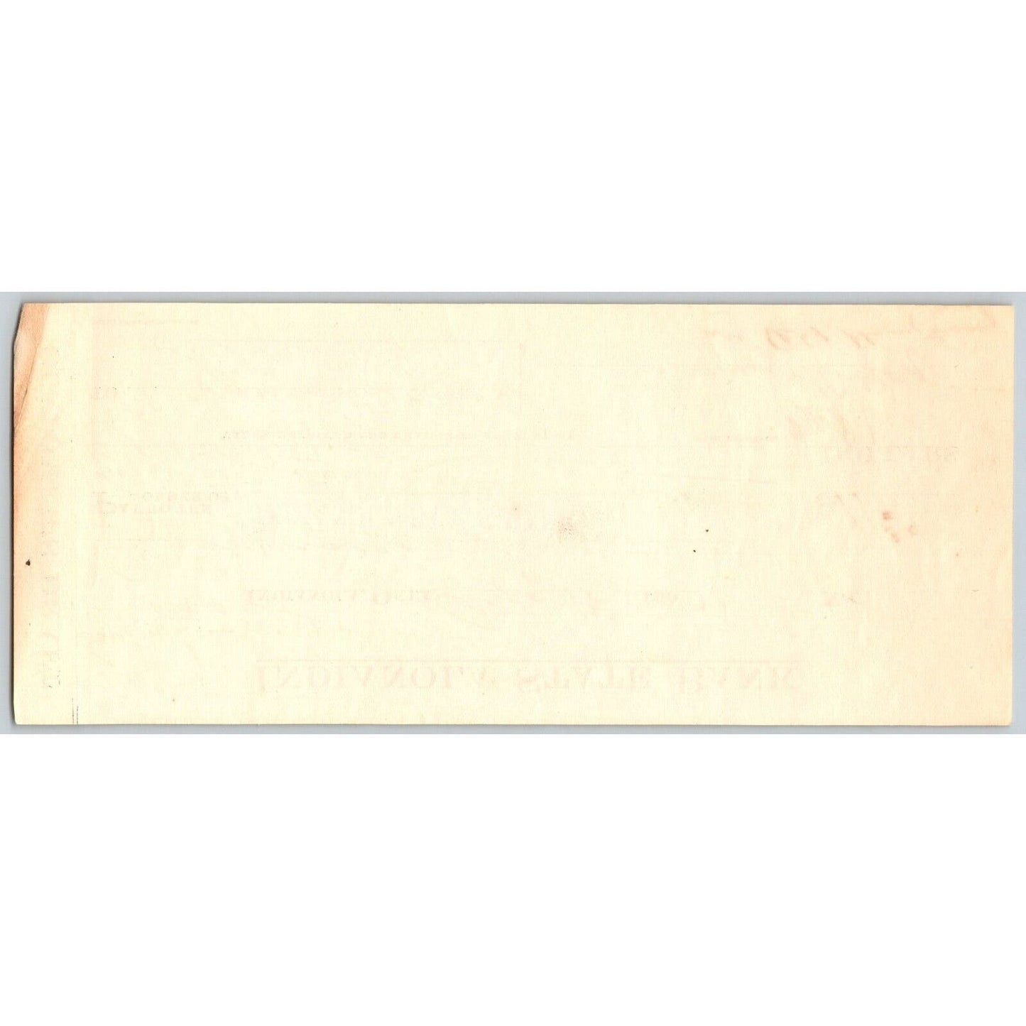Indianola, Oklahoma August 1907 Territorial "Indianola State Bank" Check Scarce