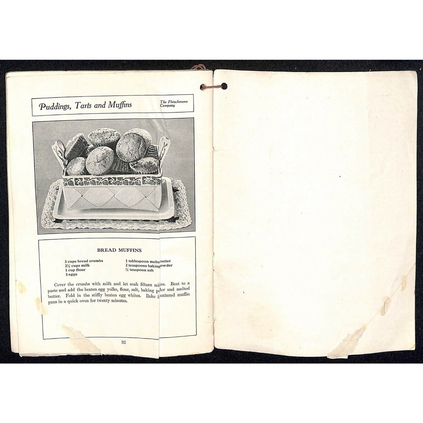 Scarce 1913 Fleischmann's "Good Things...Made with Bread" Recipe Booklet 22pp.