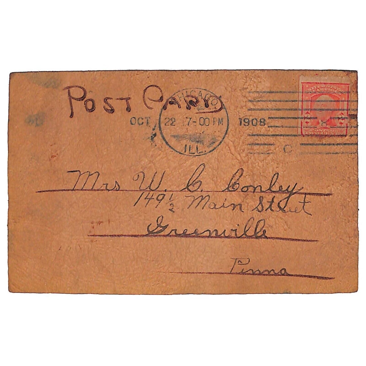Funny Leather Postcard "Where am I at? Colorado Springs