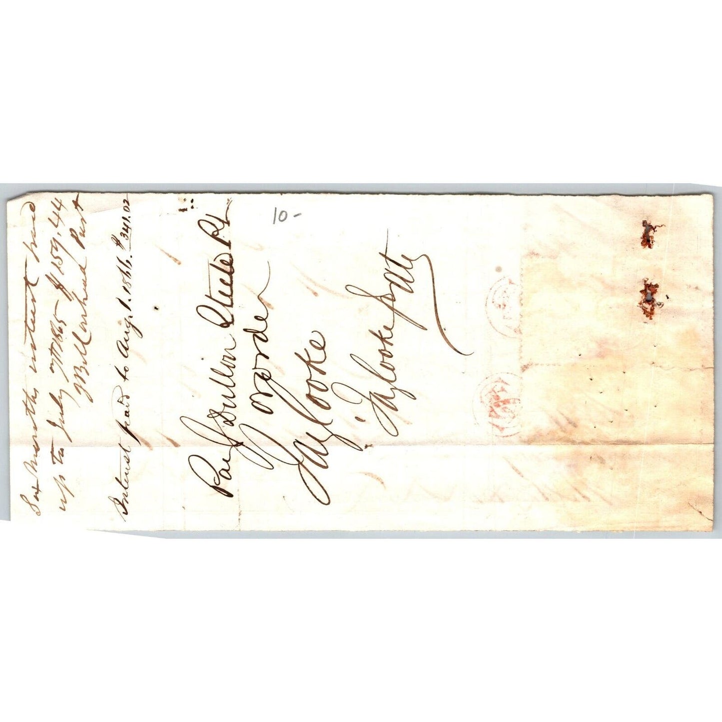 Sterling Railroad / Jay Cooke 1865 Promissory Note w/ Rev Stamps