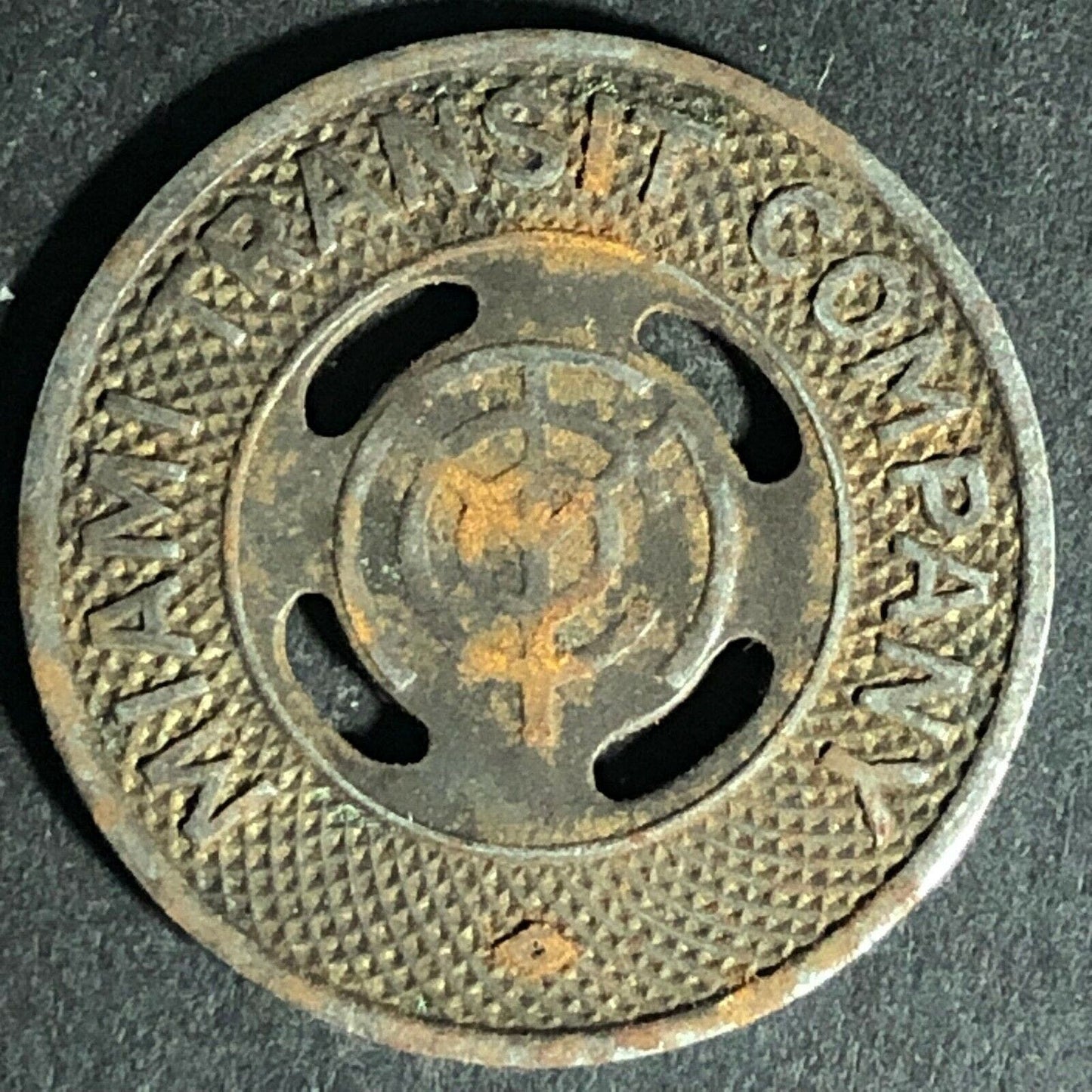 Vintage "Miami Transit Co." "MTC" Token 23mm /// c1938