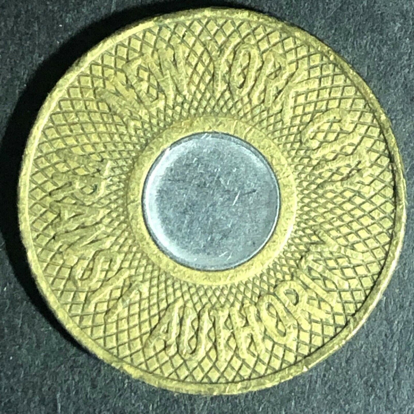 c1988 New York City Transit Authority G/F One Fare Bimetallic Token 22mm (1841)