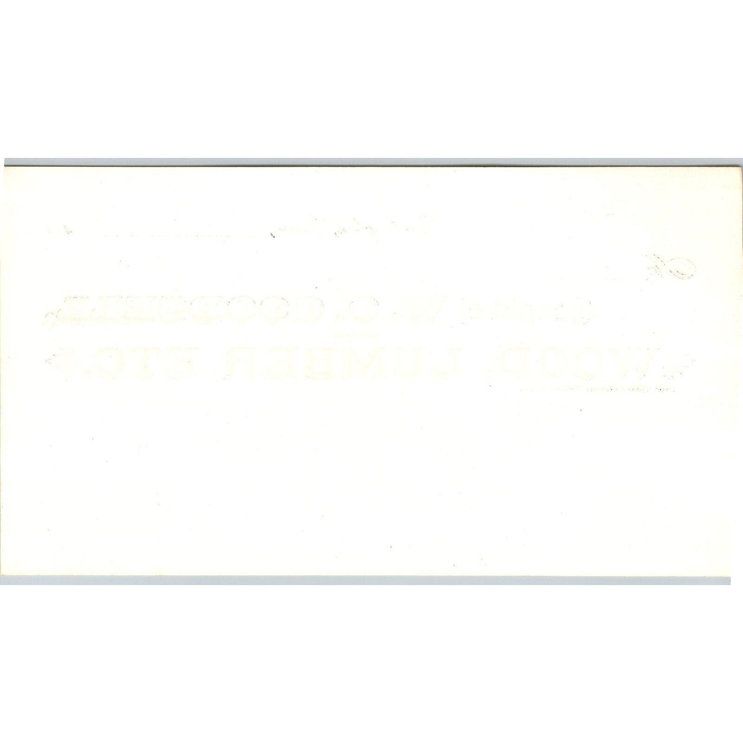 Burlington, CONN W.O. Goodsell 1880 - 1889 Wood Lumber Unused Billhead - Scarce
