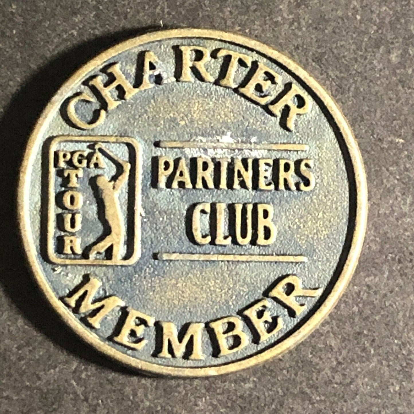 Group of 15 Antiqued Bronze PGA "Partners Club" Token / Golf Ball Marker