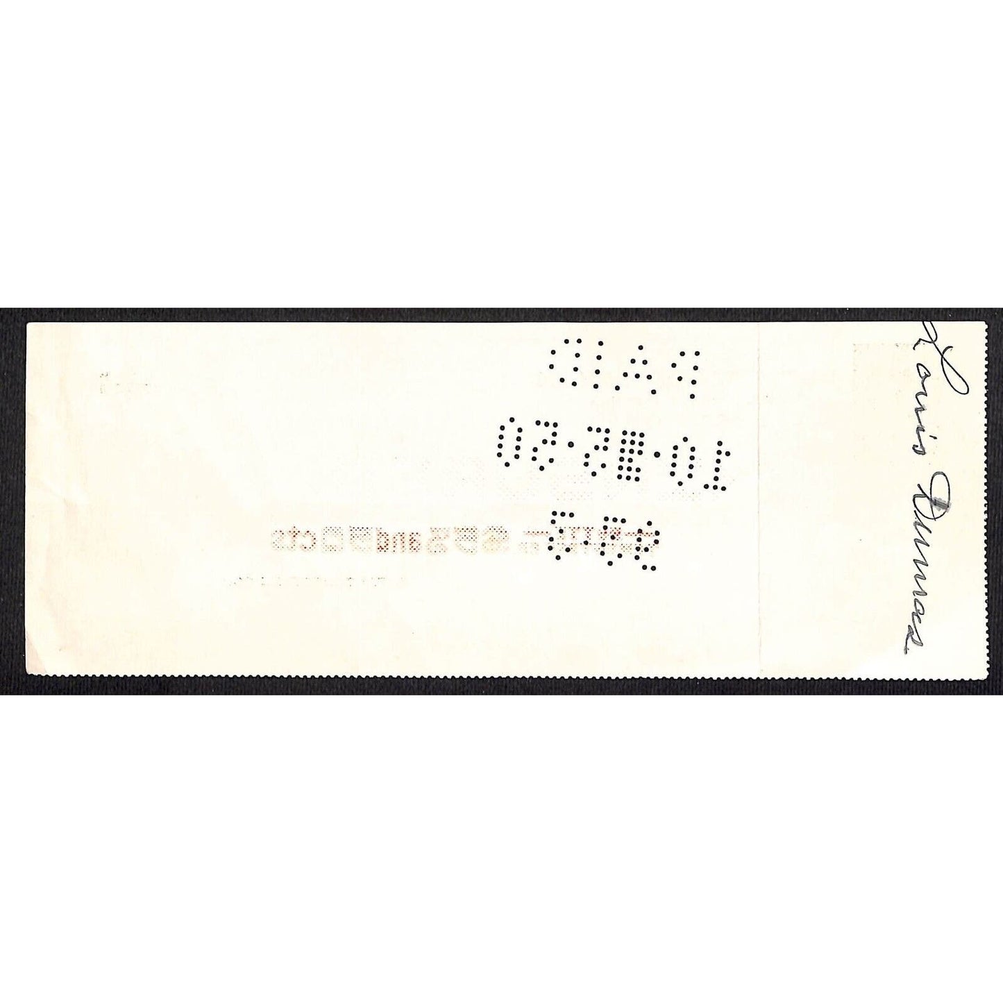 Butte Tombstone Company 1950 Bank Check / Metals Bank & Trust Butte Montana