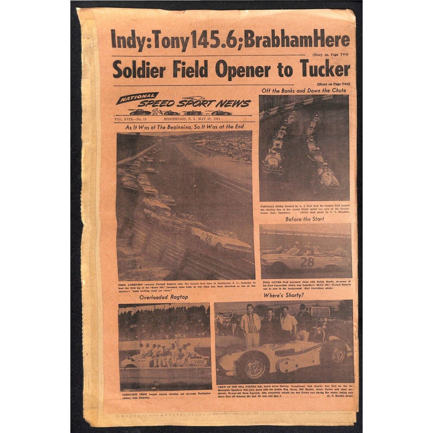 National Speed Sport News 5/10 1961 Lorenzen Beats Turner Rebel Racing 15pp VGC