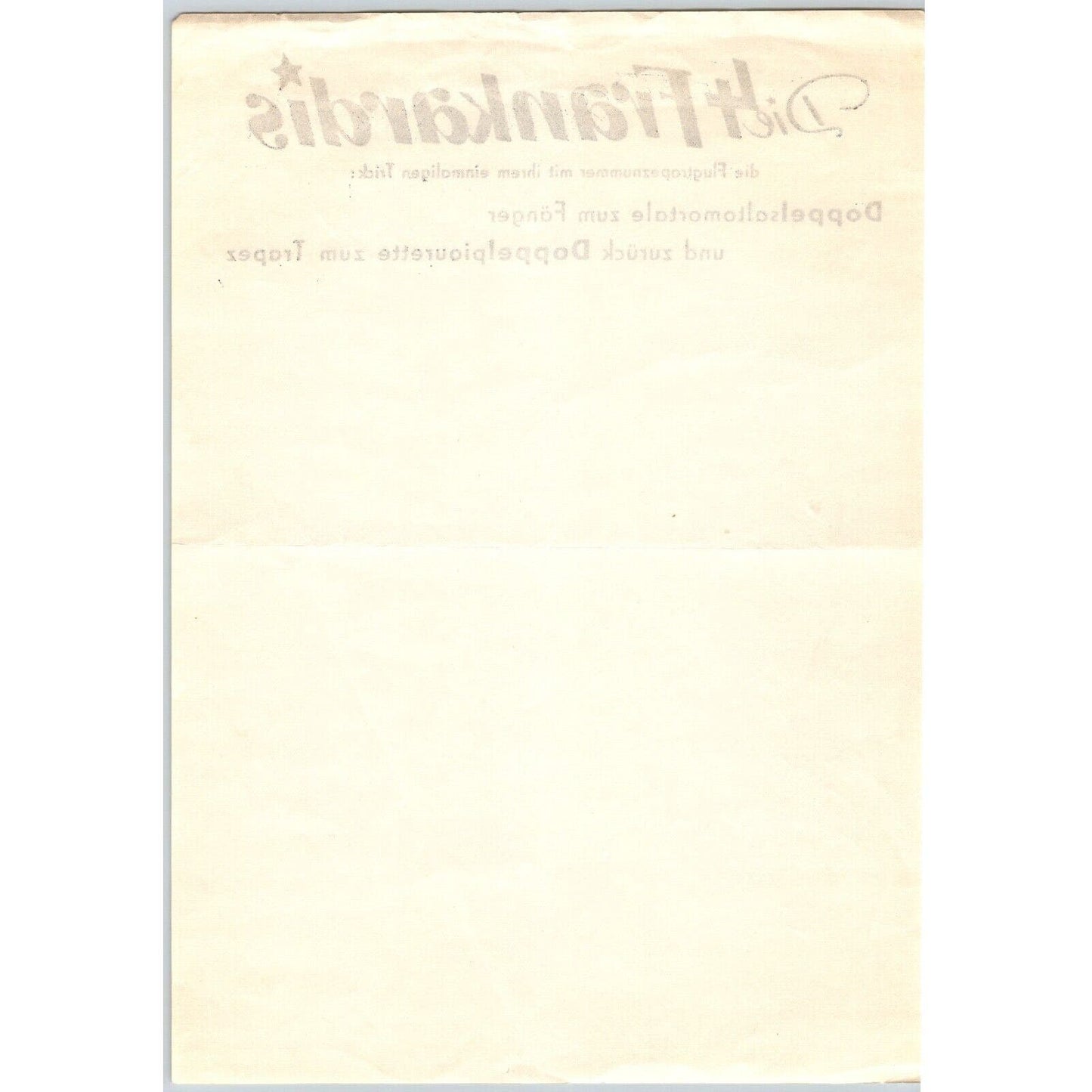 The Four Frankardis Flying Trapeze Circus Letterhead c1950 Scarce