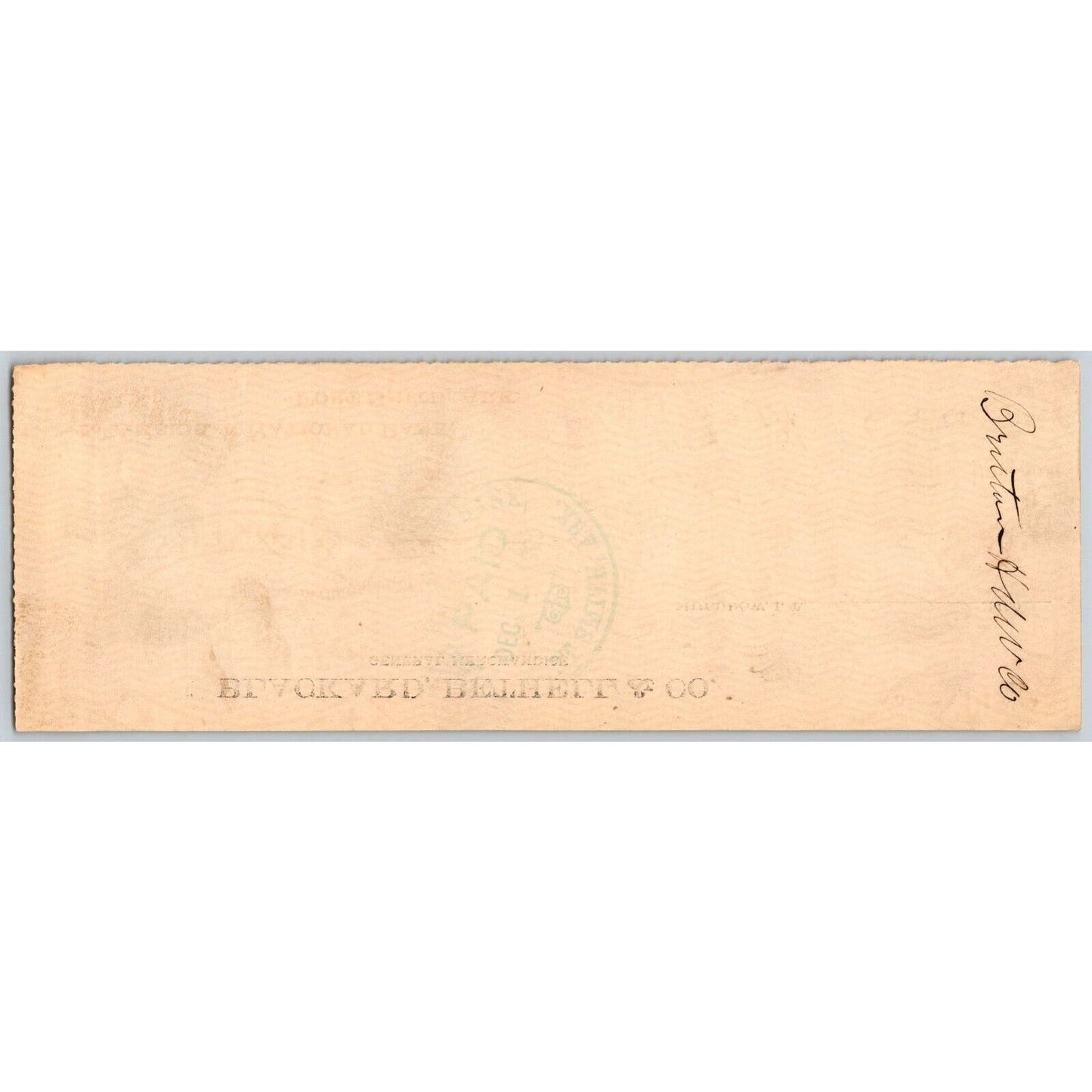 Muldrow, OK Indian Territory 1905 Blackard, Bethell & Co. Bank Check w/ Eagle
