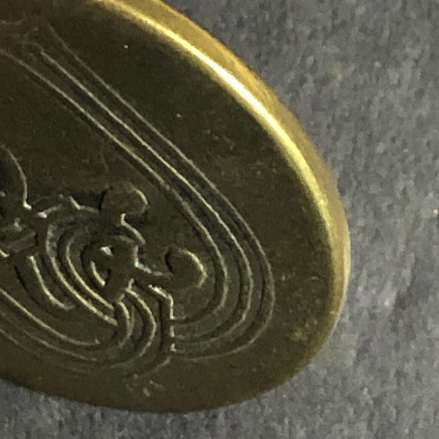 C & J Monogram G/F 6 1/4 Cents In Trade Brass Token (Wash. State?) 21mm Scarce