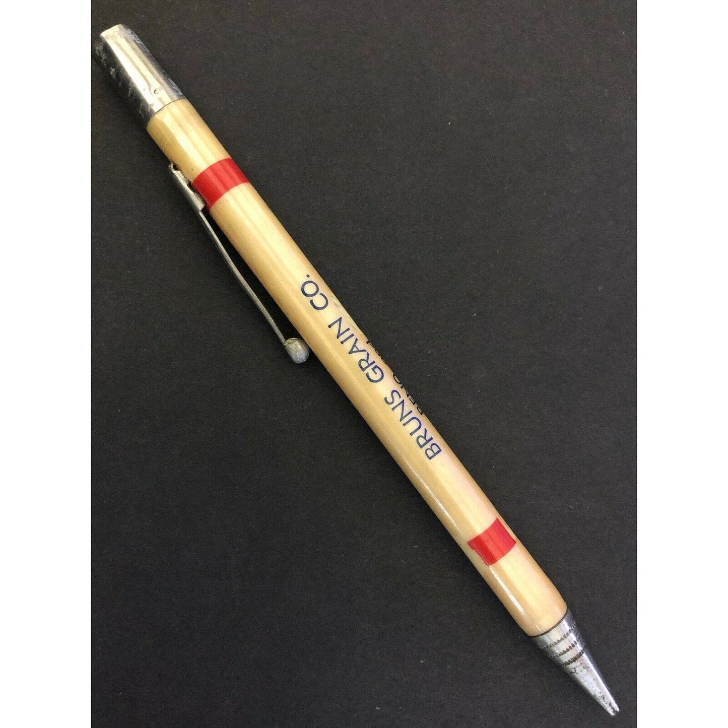 c1941 Bruns Grain Co Reno and Langford, KS Mechanical Advertising Pencil