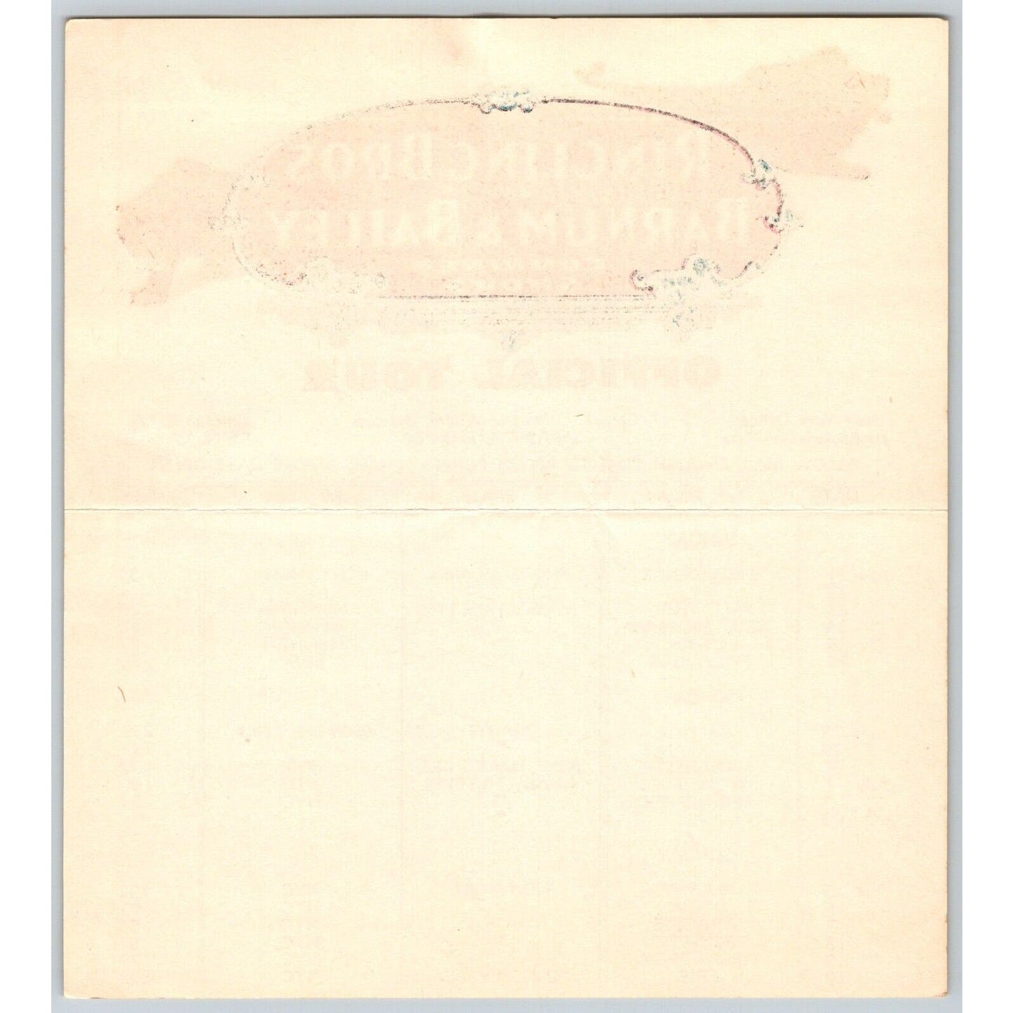 1948 Ringling Bros Barnum Bailey Circus Route Card Providence Portland Worcester