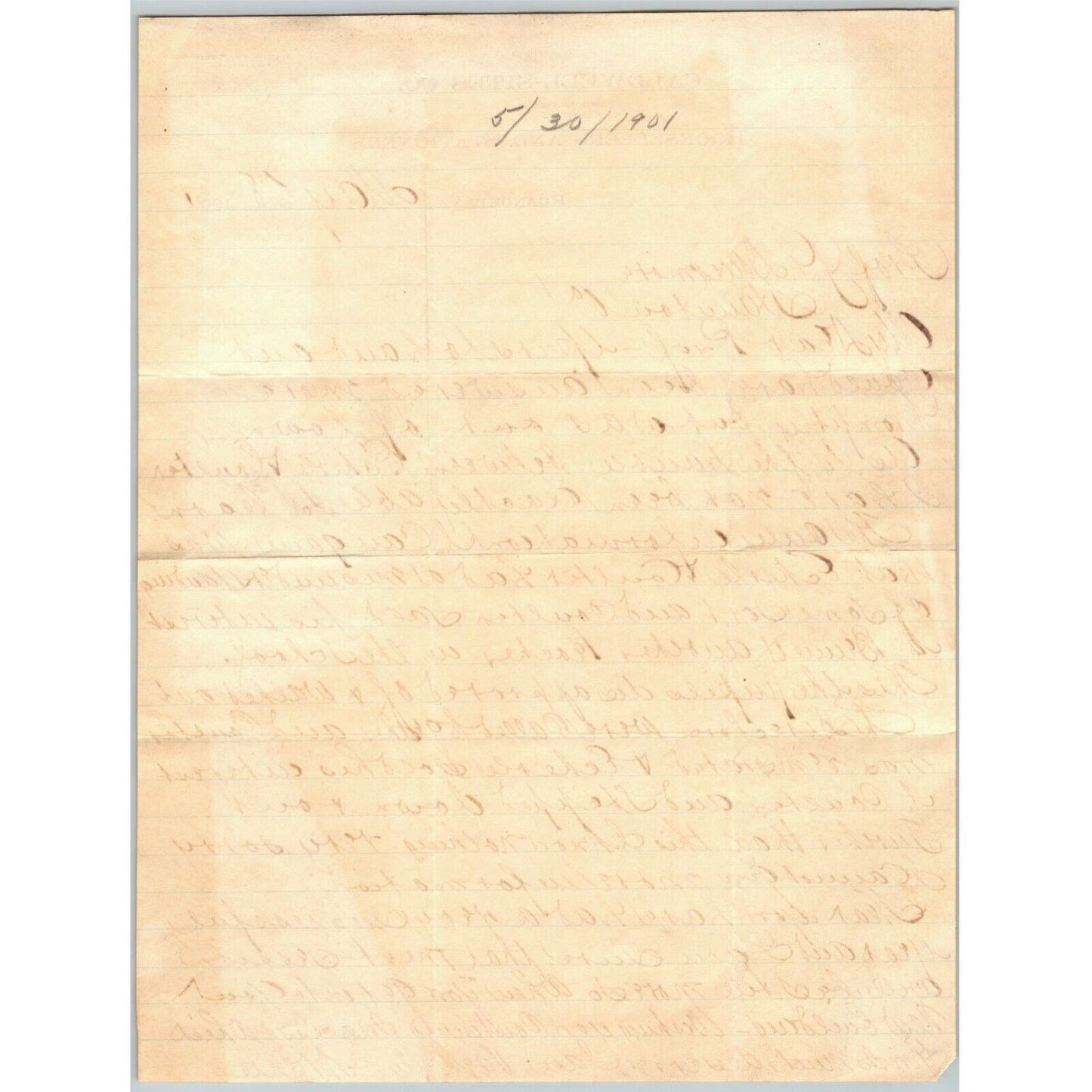 1901 Scarce Caldwell-Sites Booksellers Billhead Letterhead Roanoke, VA