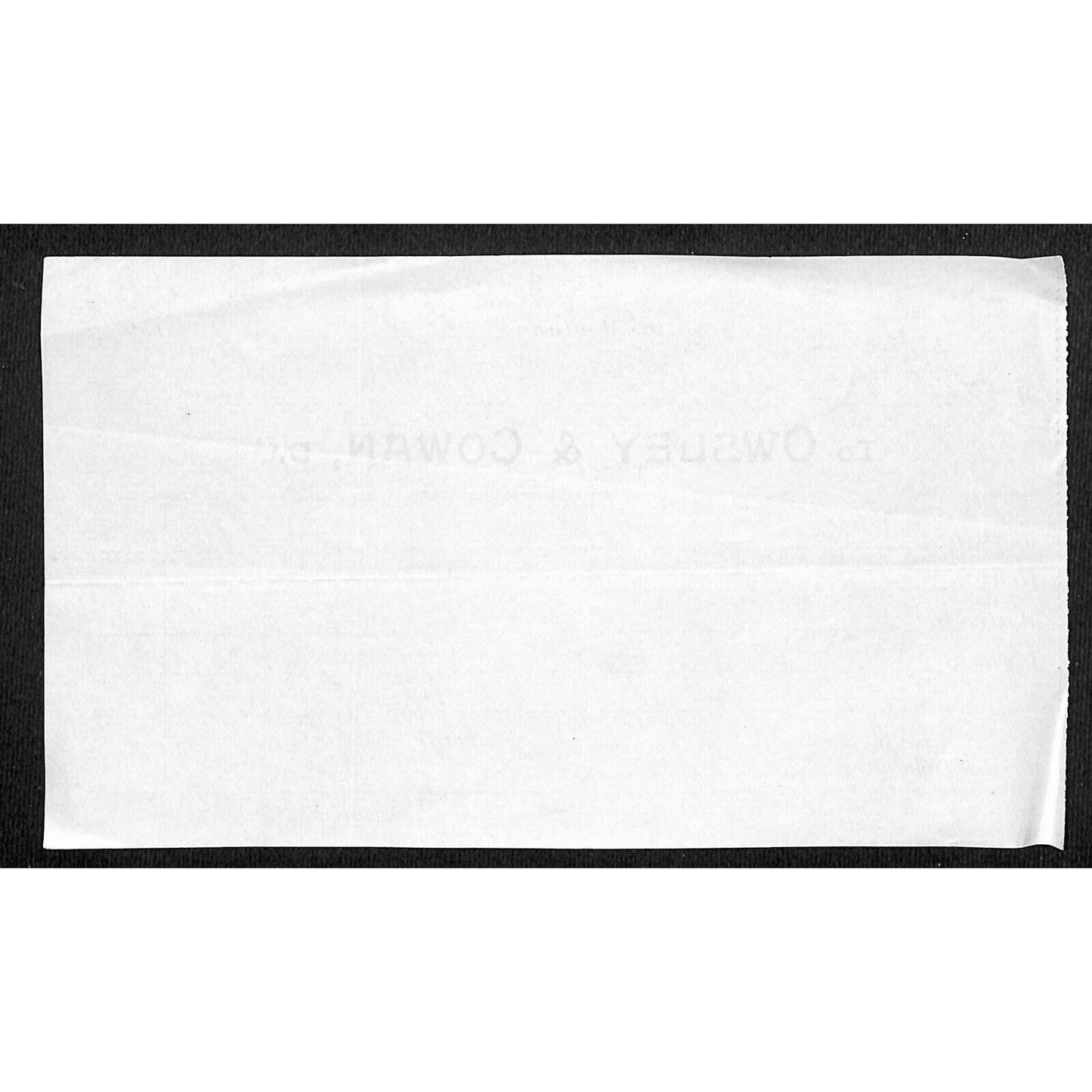 Butte Montana 1894 Owsley & Cowan (Livery & Boarding Stables) Billhead Receipt