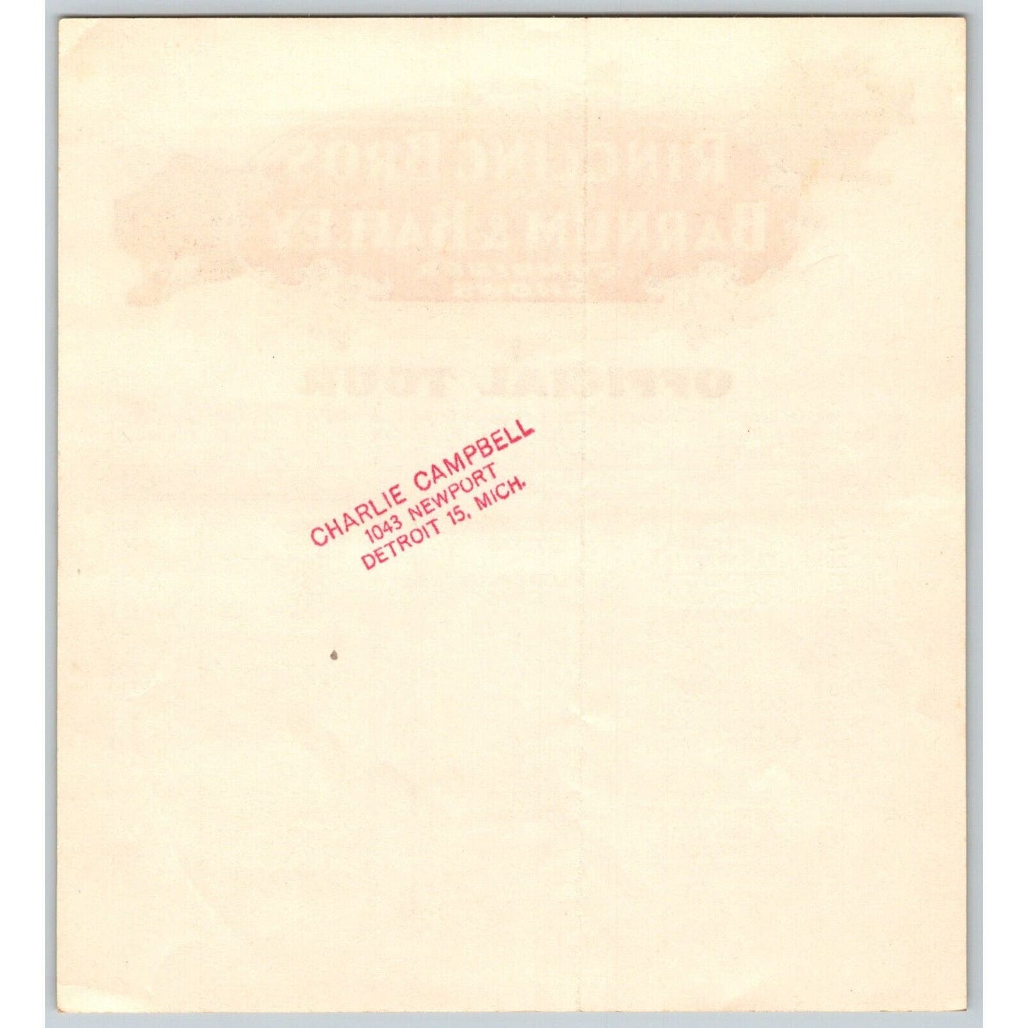 1950 Ringling Bros Barnum Bailey Circus Route Card Dallas Waco Austin New Orlean