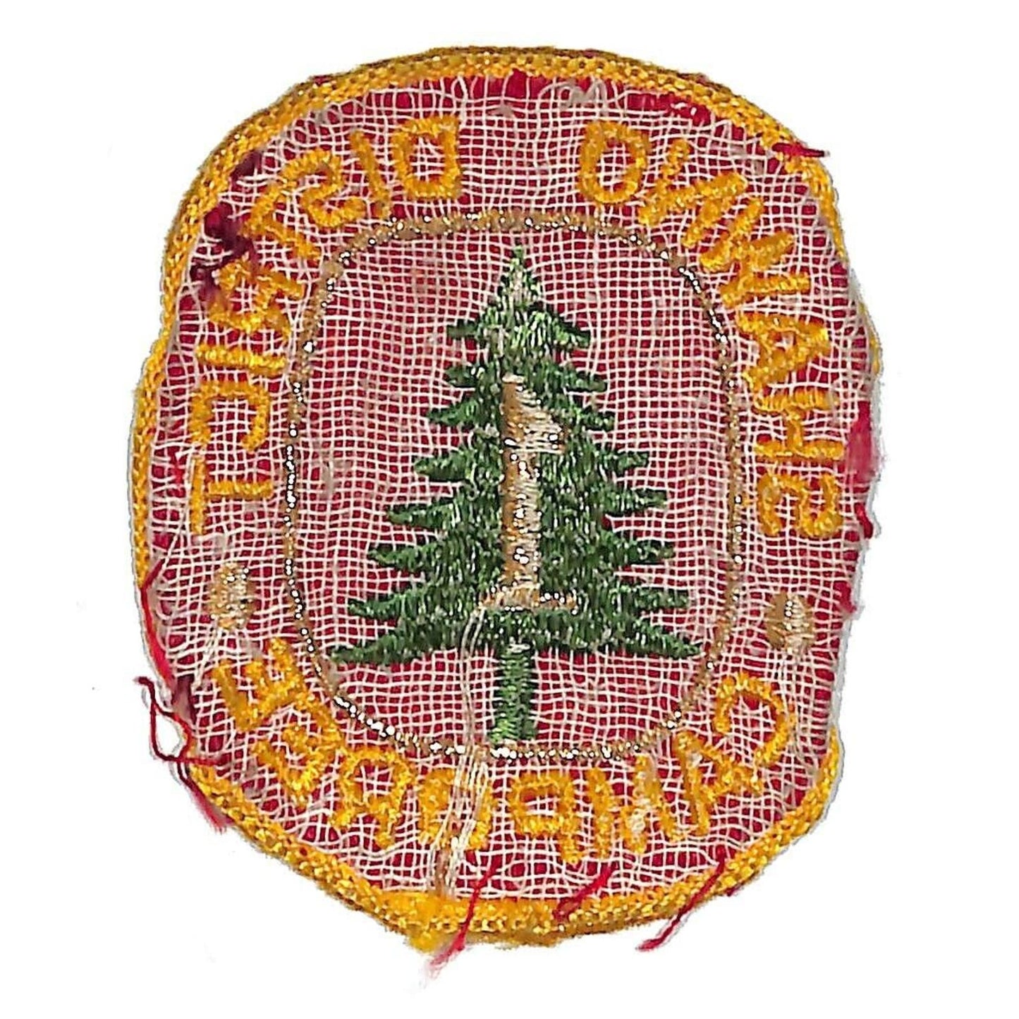 BSA Shawno / Shawano? District "1" Camporee Patch w/ Tree 2 3/4" Scarce