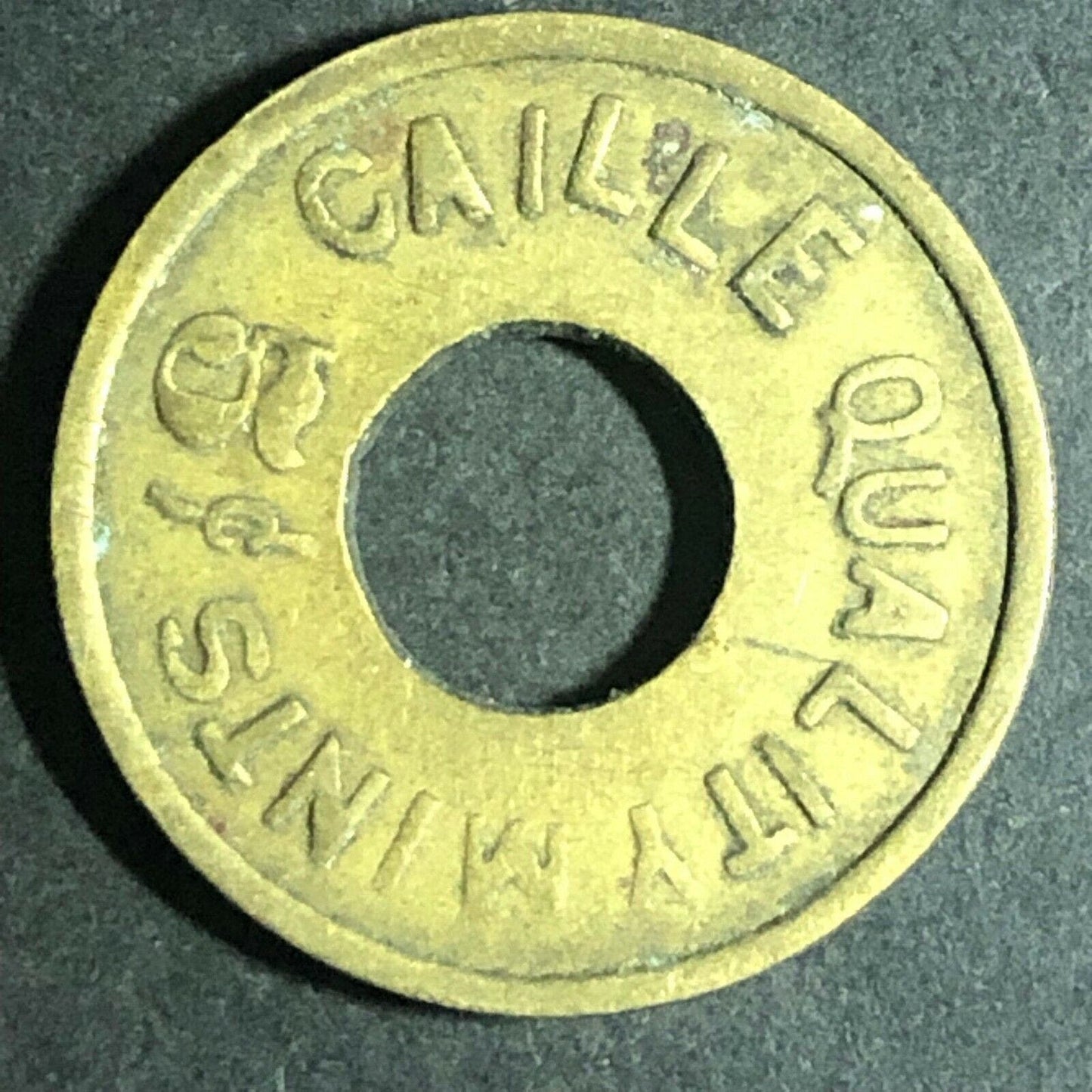 Vintage 21mm Brass "Callie Quality Mints 5c - G/F 5c Roll Mints" Token