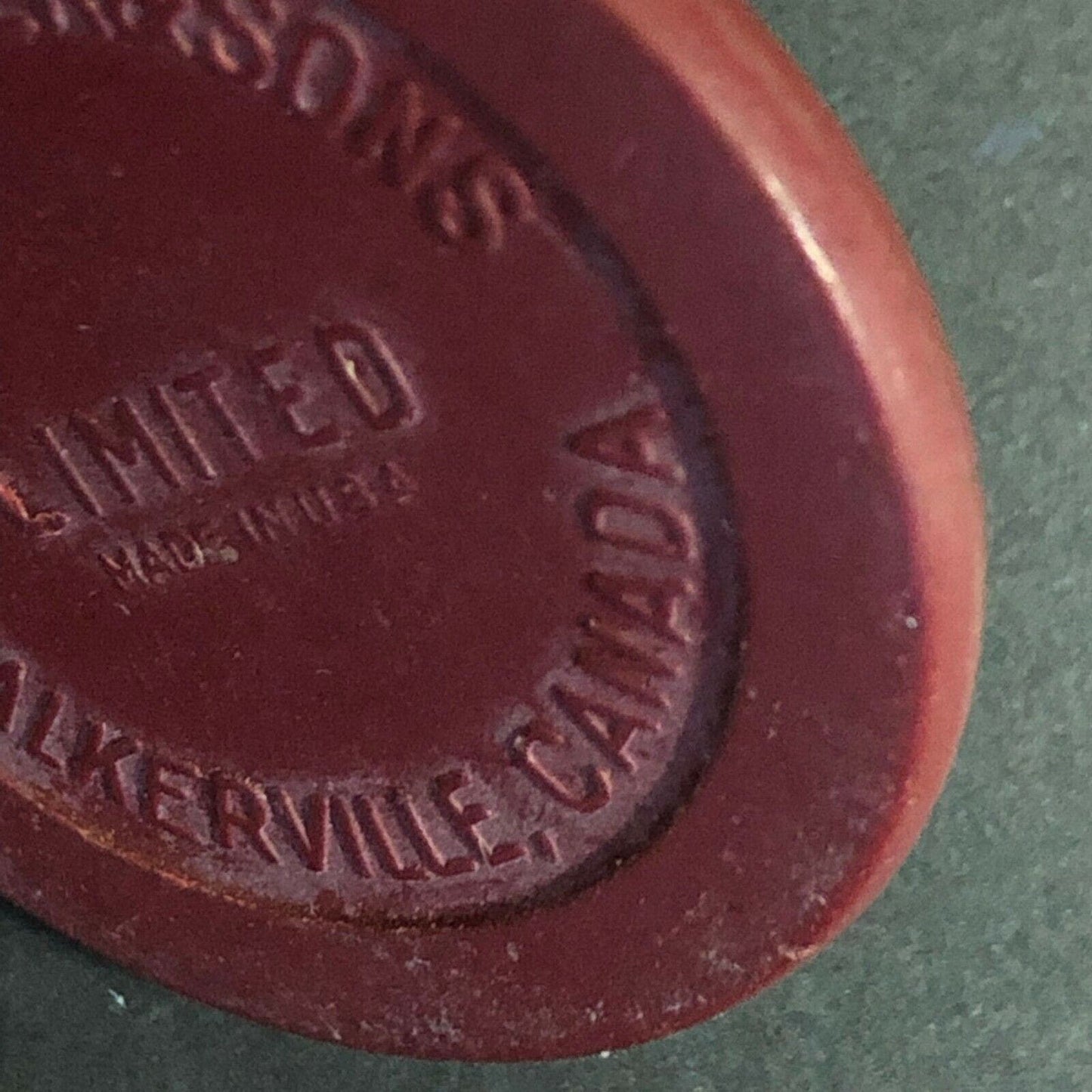 c1940's Vintage Clay "Walker's Mountain Ridge Bourbon" Gaming / Poker Chip