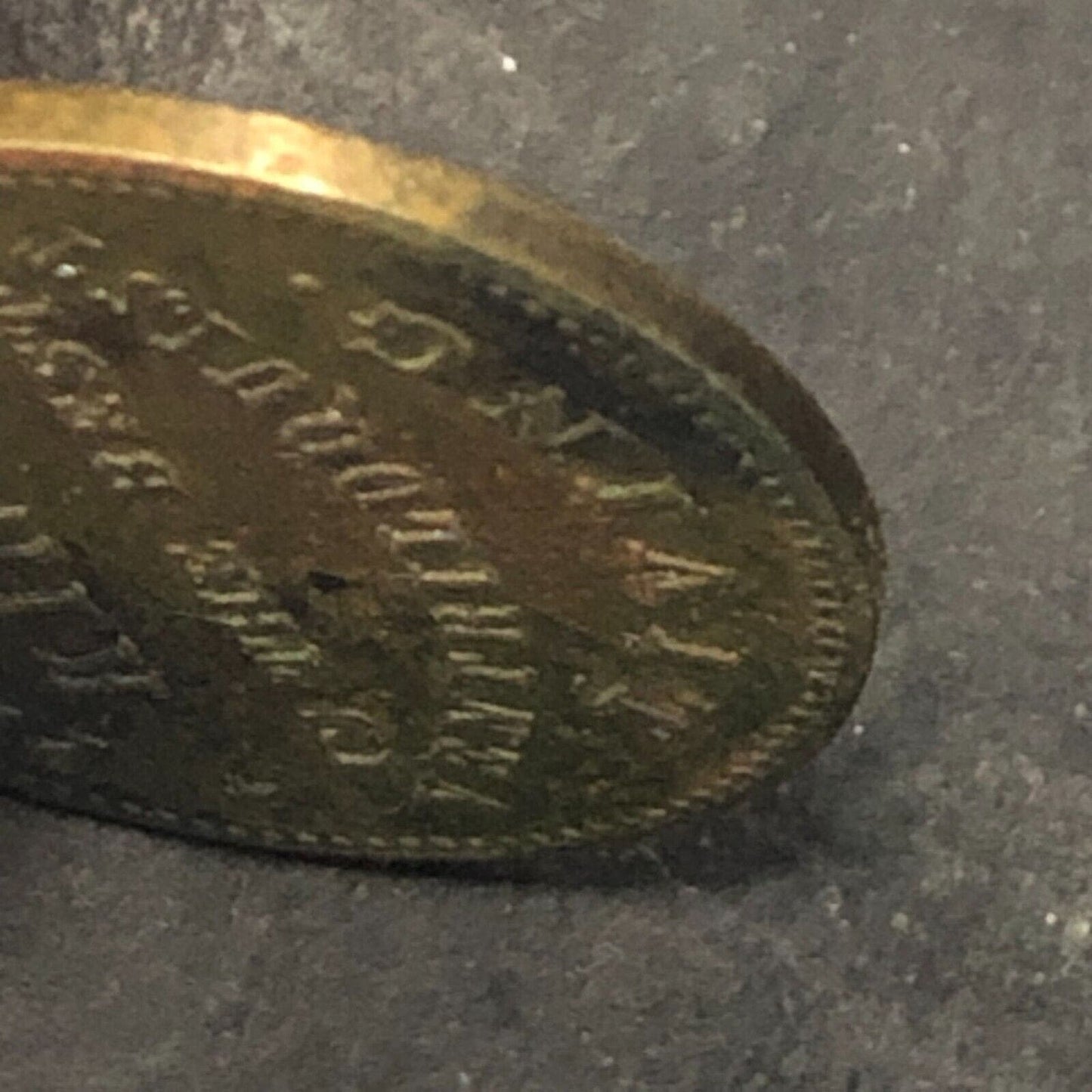 "Professor King is the Best Ventriloquist" Brass Magic Token 19mm c1875 Scarce
