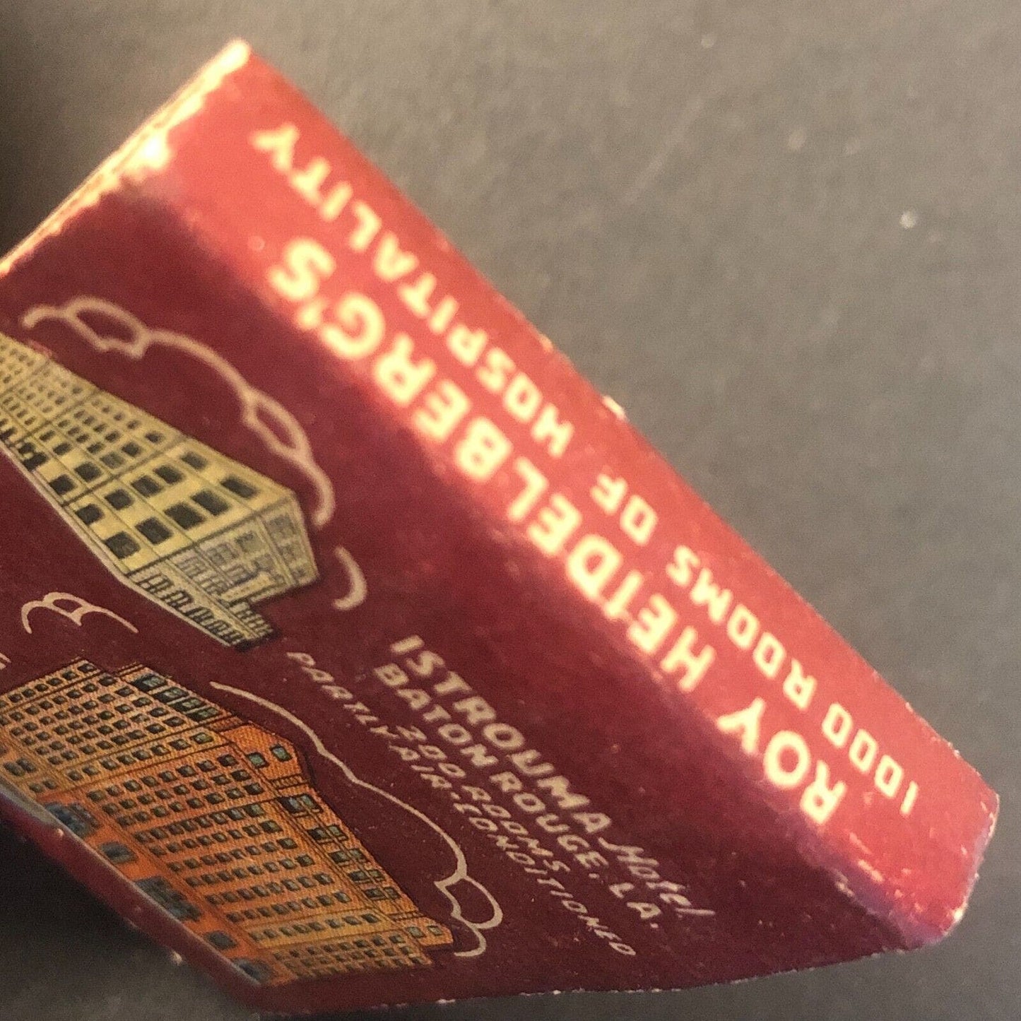 Hotel King, Heidelberg, Istrouma Baton Rouge Vintage Matchbook c1930's
