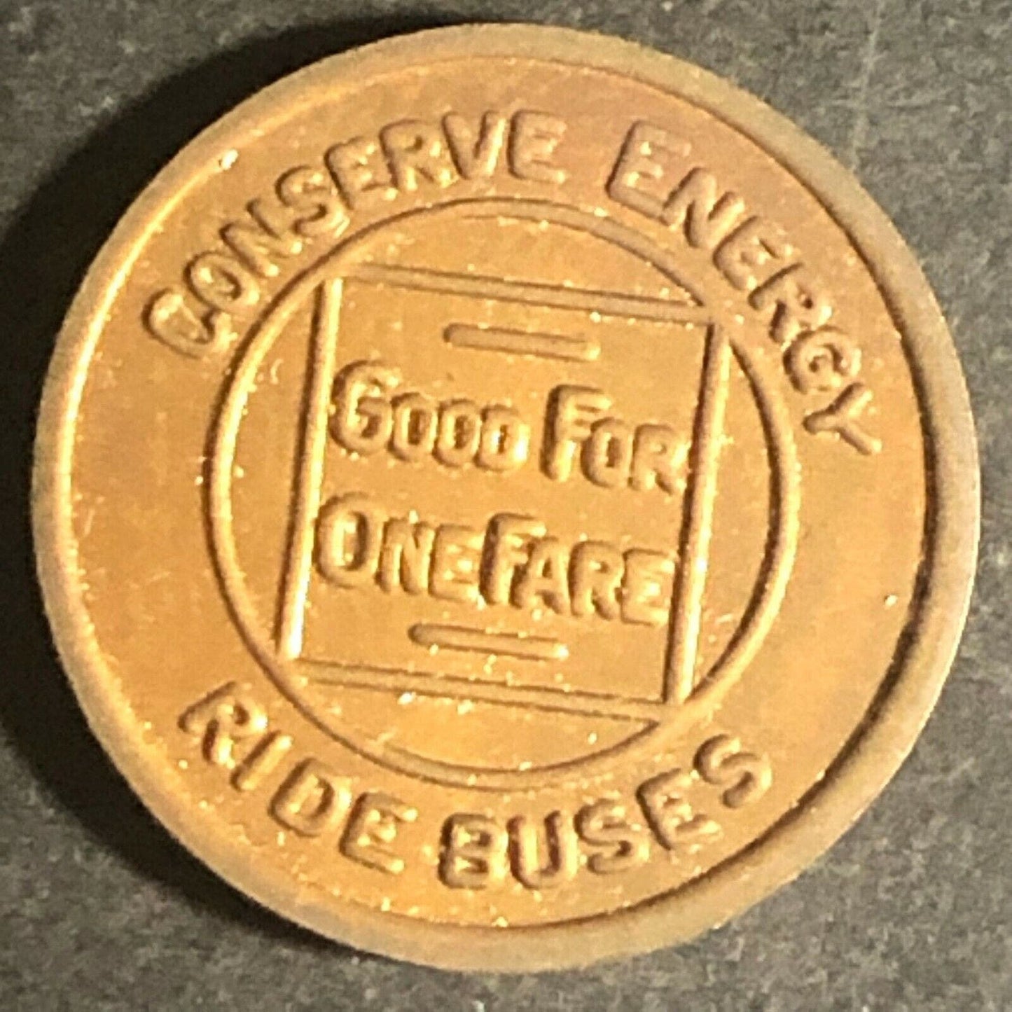 Vintage 16mm Brass Sheboygan (Wisconsin) "Conserve Energy" Transit Token