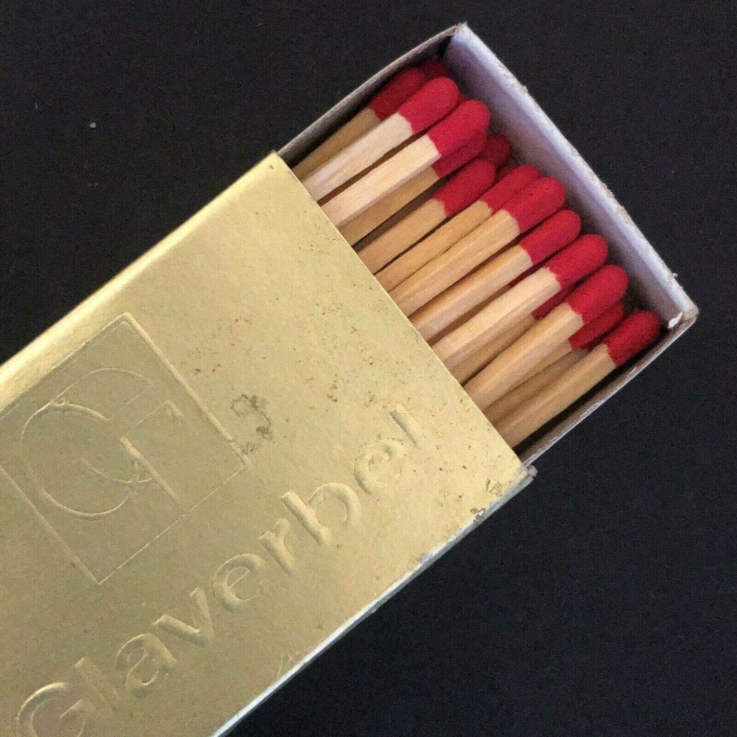 c1970's-80's Wooden Matchbox Matchbook "The Glaverbel"