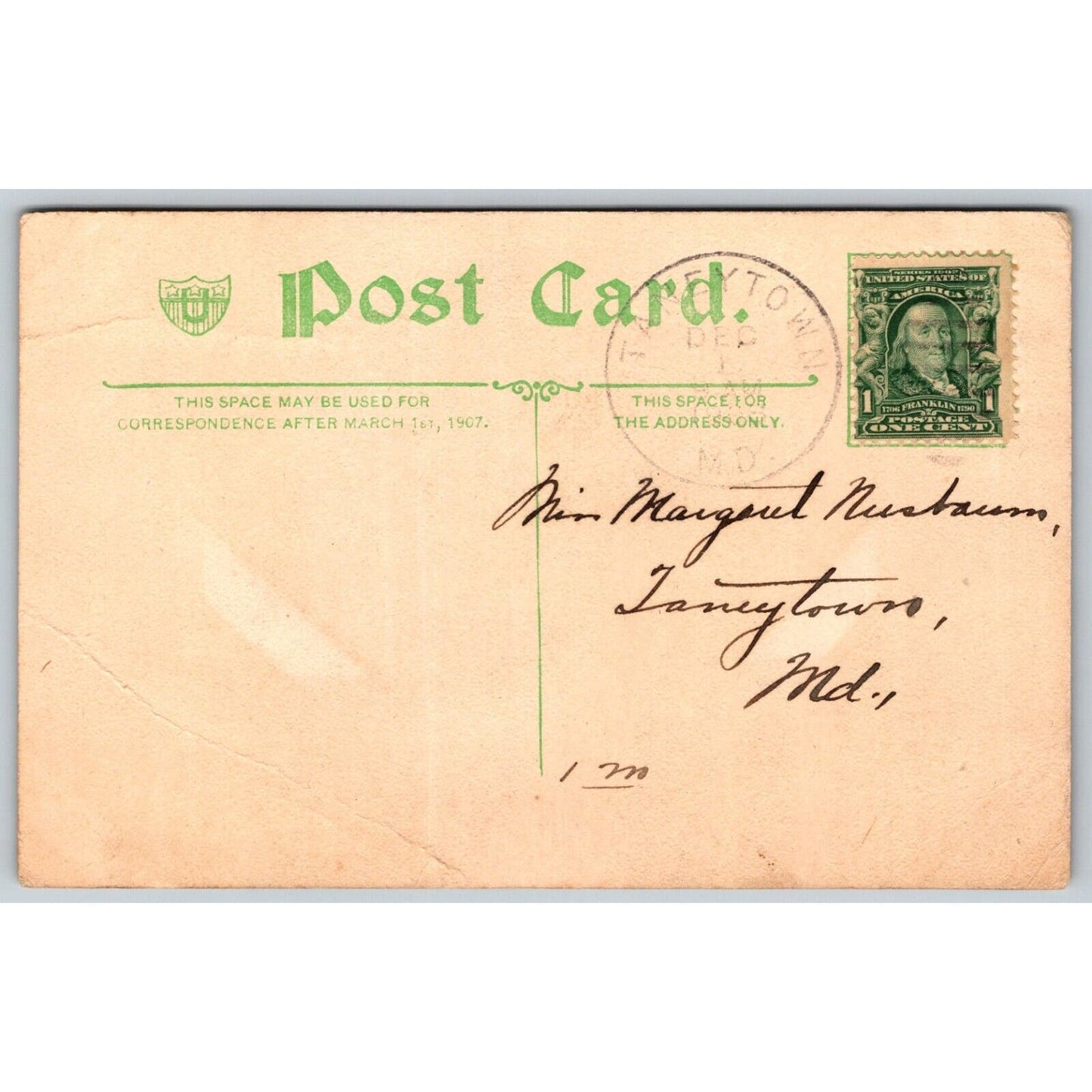 Bear Brand Hosiery Paramount Knitting Chicago Advertising Postcard 1908 Scarce